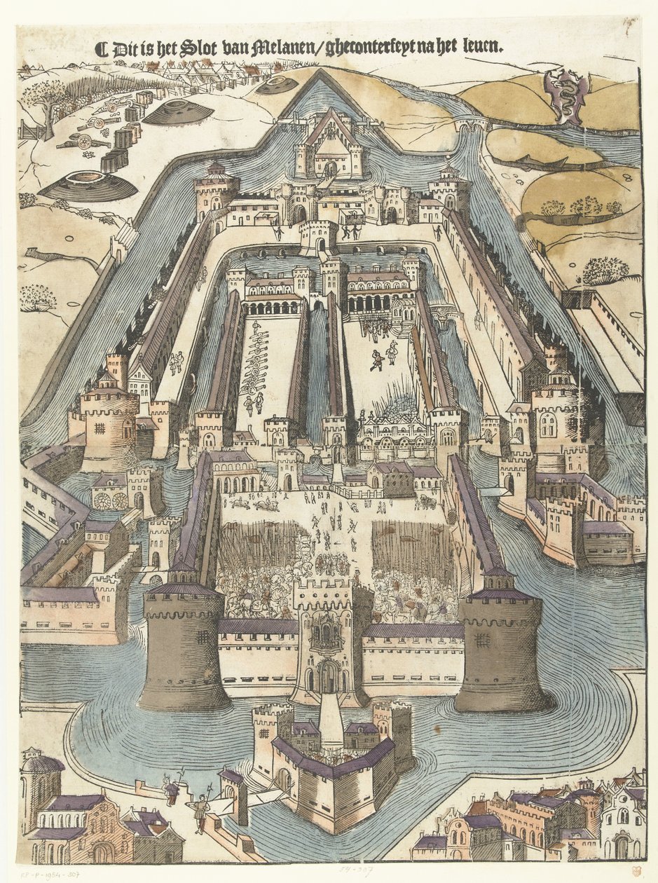 Castello Sforza Bu, hayattan sonraki Melanen Kalesi/gheconterfeyt (nesne üzerindeki başlık) by Anonymous