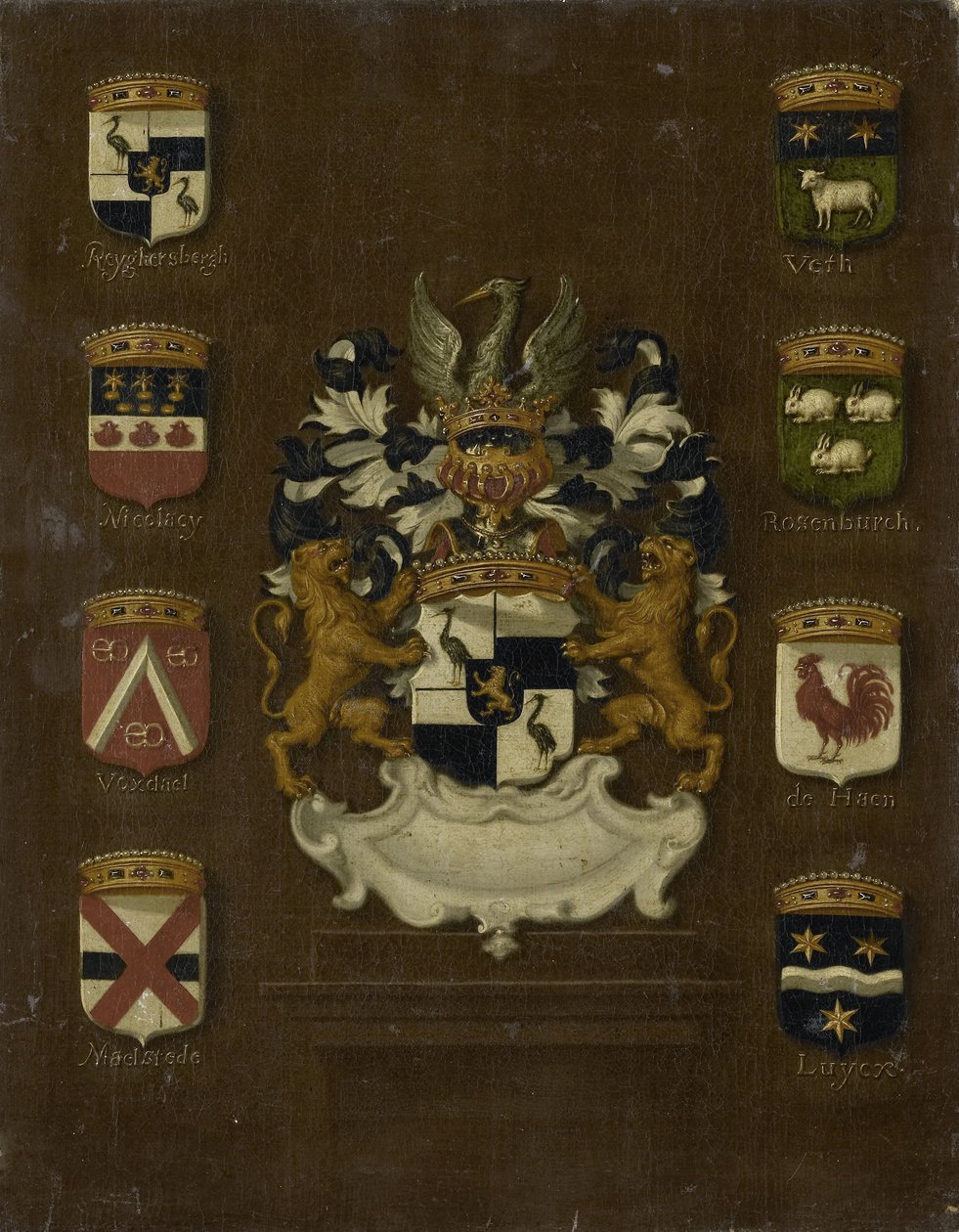Sekiz mahallesi ile Jan van Reyersbergh arması by Anonymous