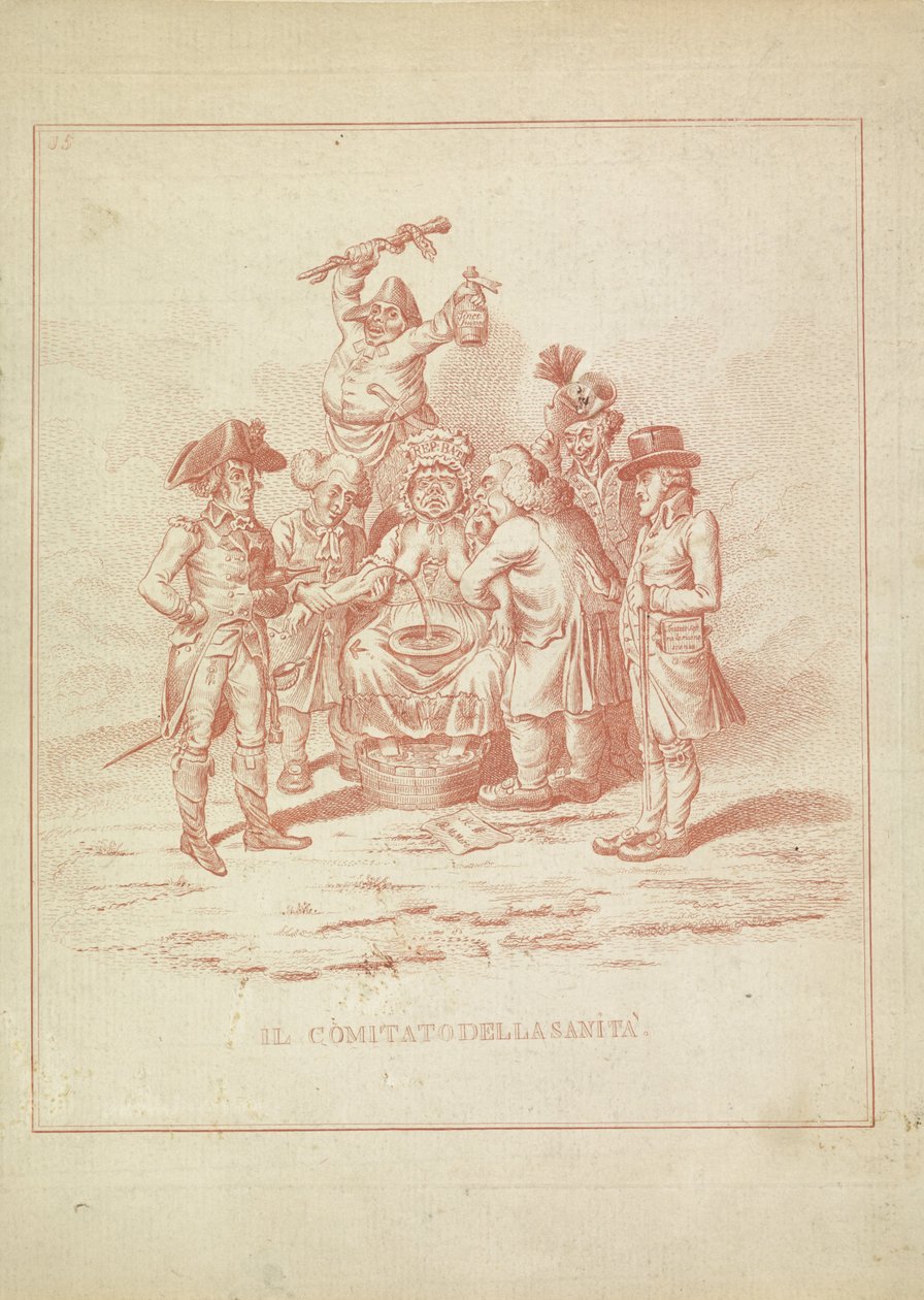 Sağlık Kurulu, 1795 Il Comitato della Sanita (nesne üzerindeki başlık) Hollandia Regenerata (İtalyan kopyası) (dizi adı) by Anonymous