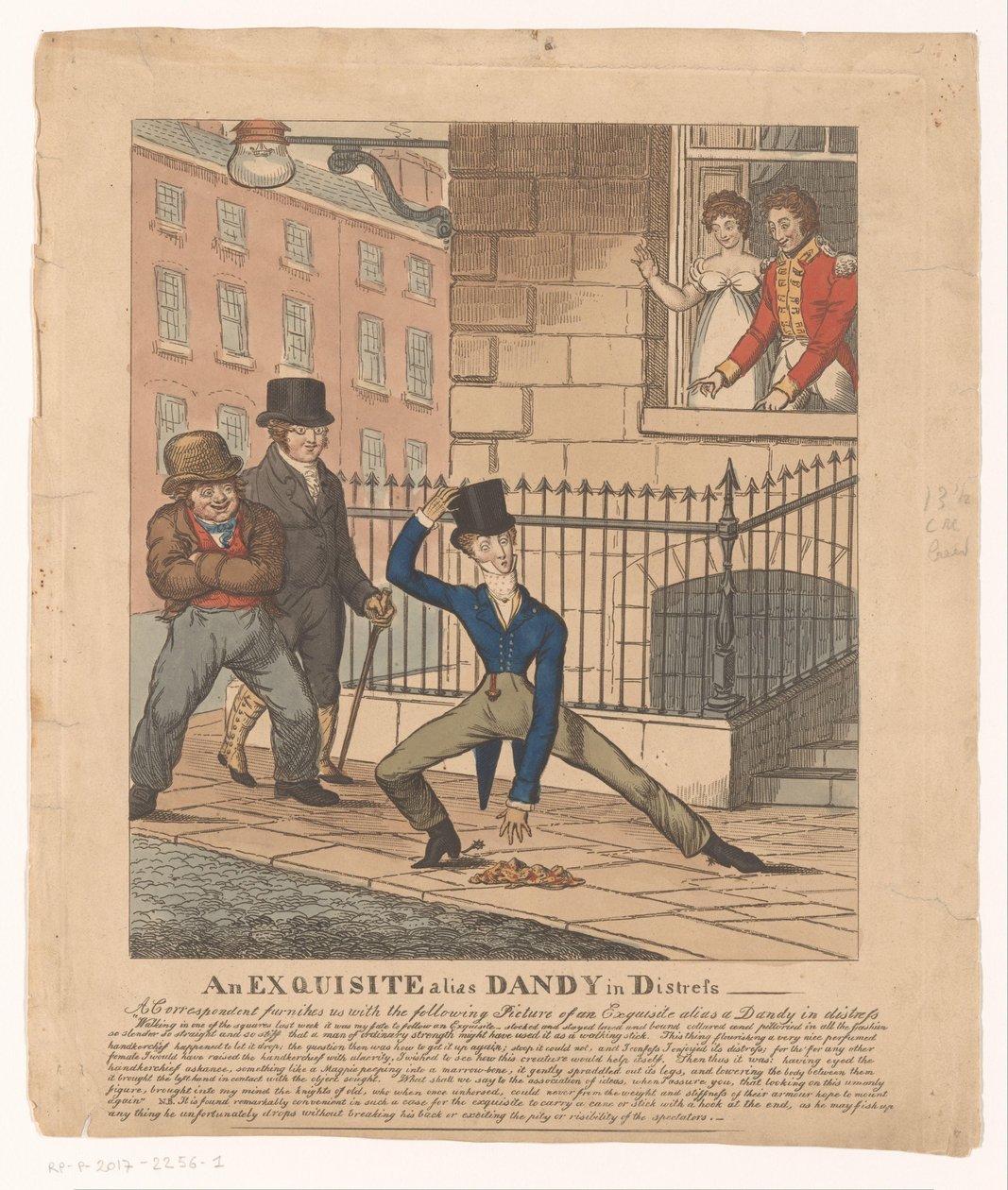 yemekte züppe Enfes bir takma ad Dandy in Distress (nesne üzerindeki başlık) by Anonymous