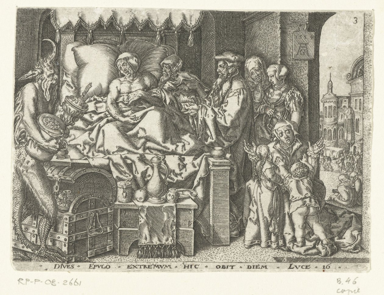 Zengin adam ölüm döşeğinde Lazarus ve Zengin Adam benzetmesi (dizi başlığı) by Anonymous