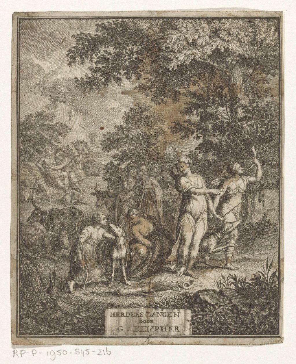 Diana ve Çobanlar Başlık sayfası: Gerard Kempher, Herderszangen, 1732 by Anonymous