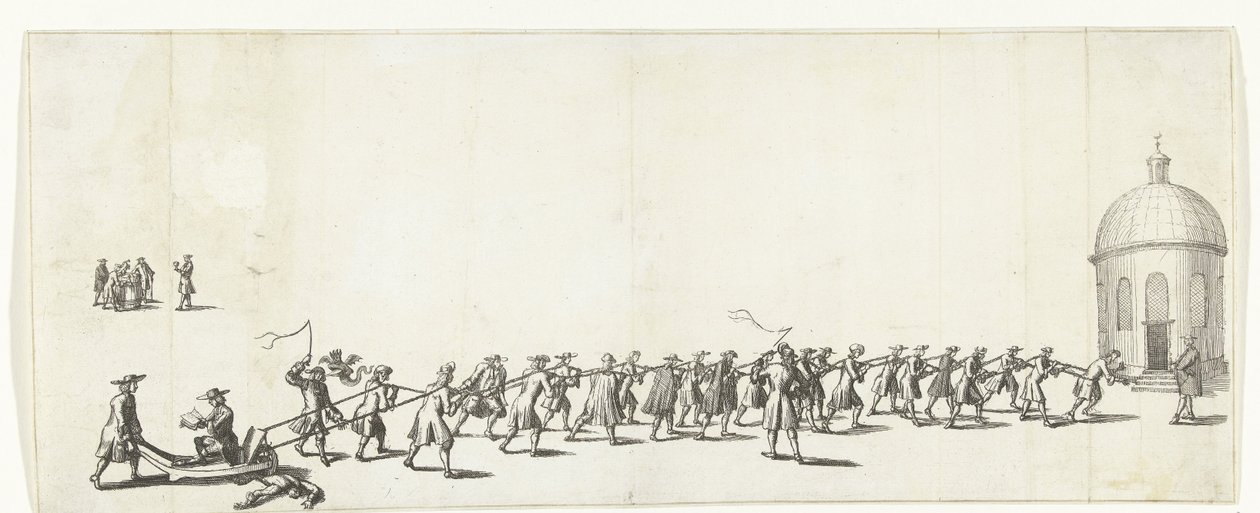 Dominicus bir el arabası üzerinde Ronde Lutheran kilisesine çekildi, 1683-1684 by Anonymous