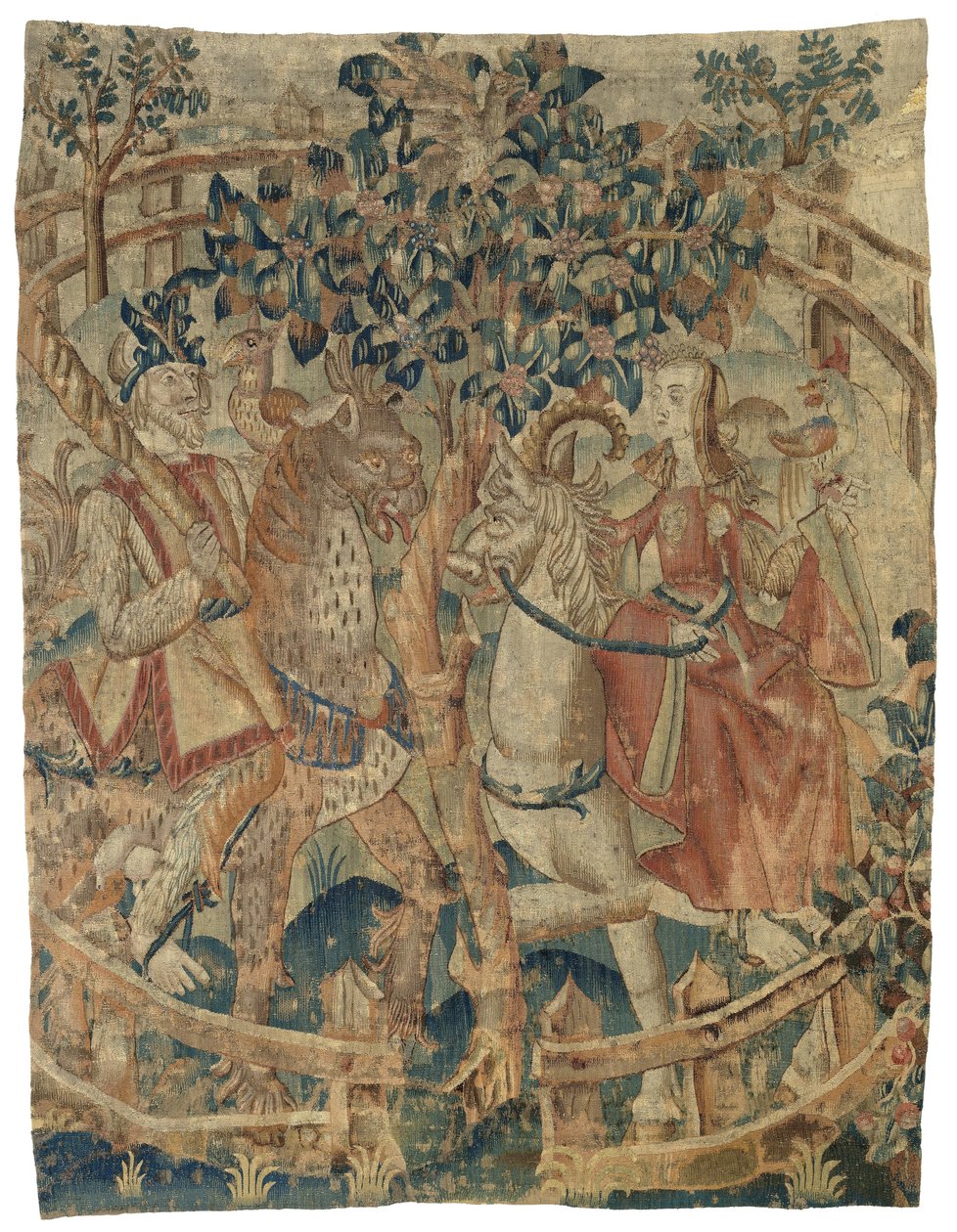 Özel bir bahçede vahşi bir adam ve kadın (parça) by Anonymous