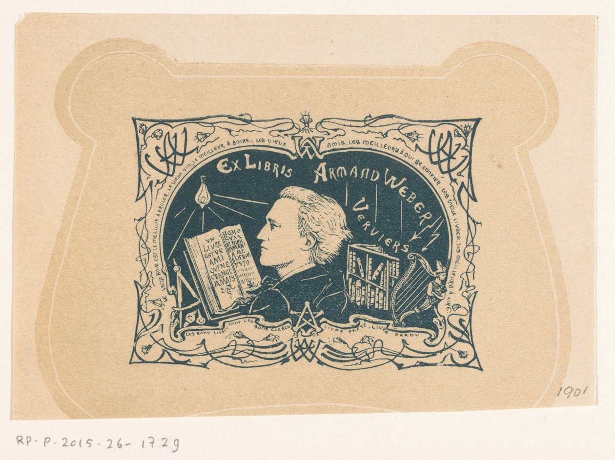 Ekslibris van Armand Weber by Anonymous