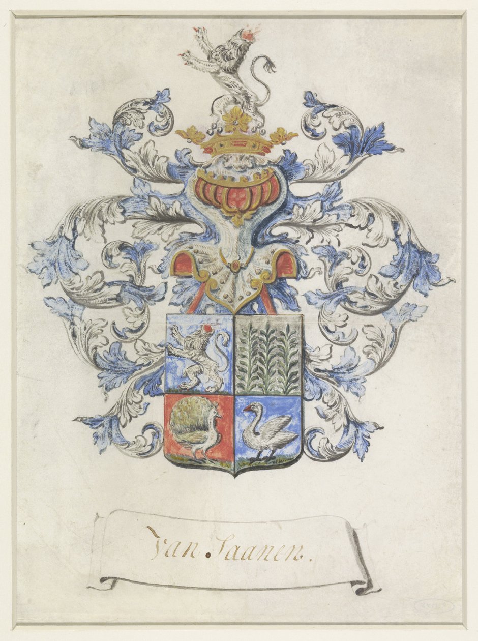 Muhtemelen van Zaanen ailesinin arması by Anonymous