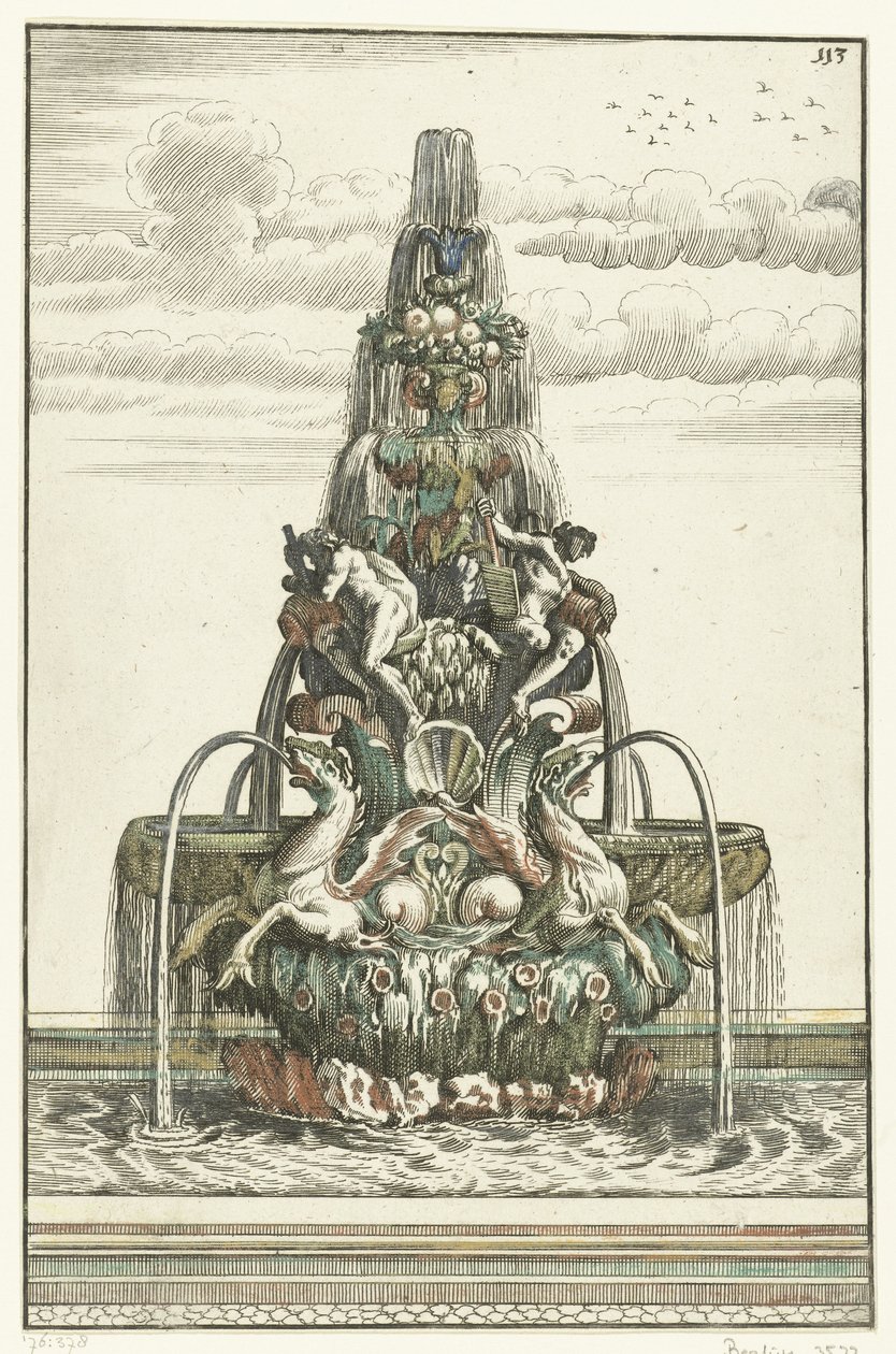 Piramit şeklinde çeşme Architectura Curiosa Nova (dizi adı) by Anonymous