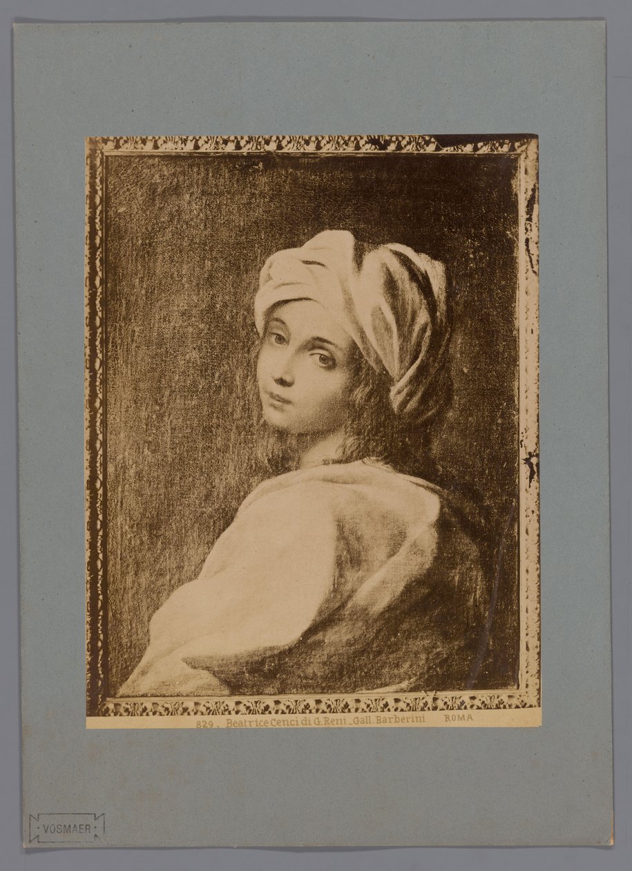 Guido Reni'nin, Roma'daki Galleria Barberini'deki Beatrice Cenci'nin boyalı bir portresinin fotoğraf reprodüksiyonu Beatrice Cenci di G. Reni - Gall. Barberini (nesne üzerine başlık) Roma (nesne üzerine seri başlığı) by Anonymous