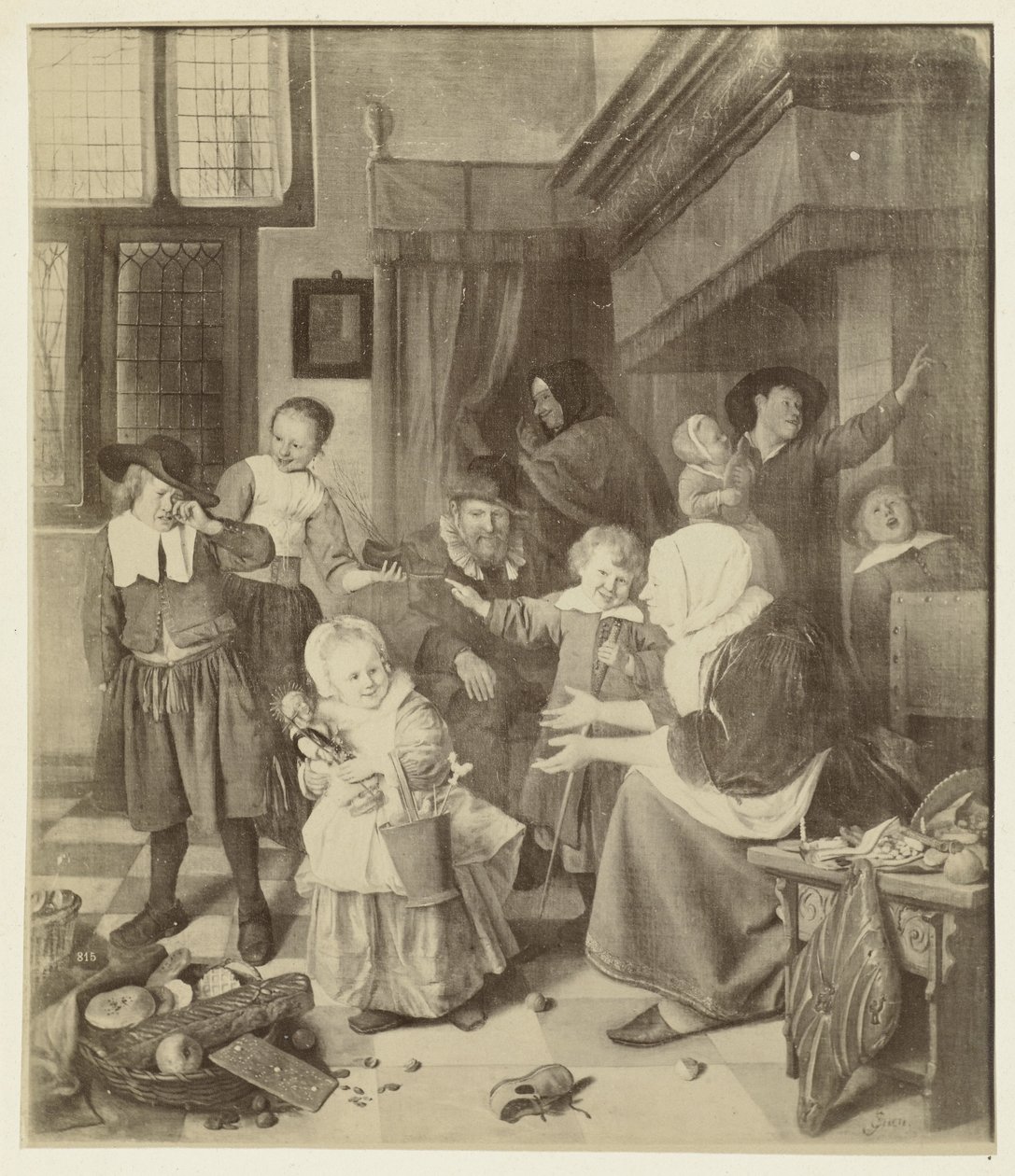 Jan Steen tarafından Aziz Nikolaos Bayramı resminin fotoğraf reprodüksiyonu by Anonymous