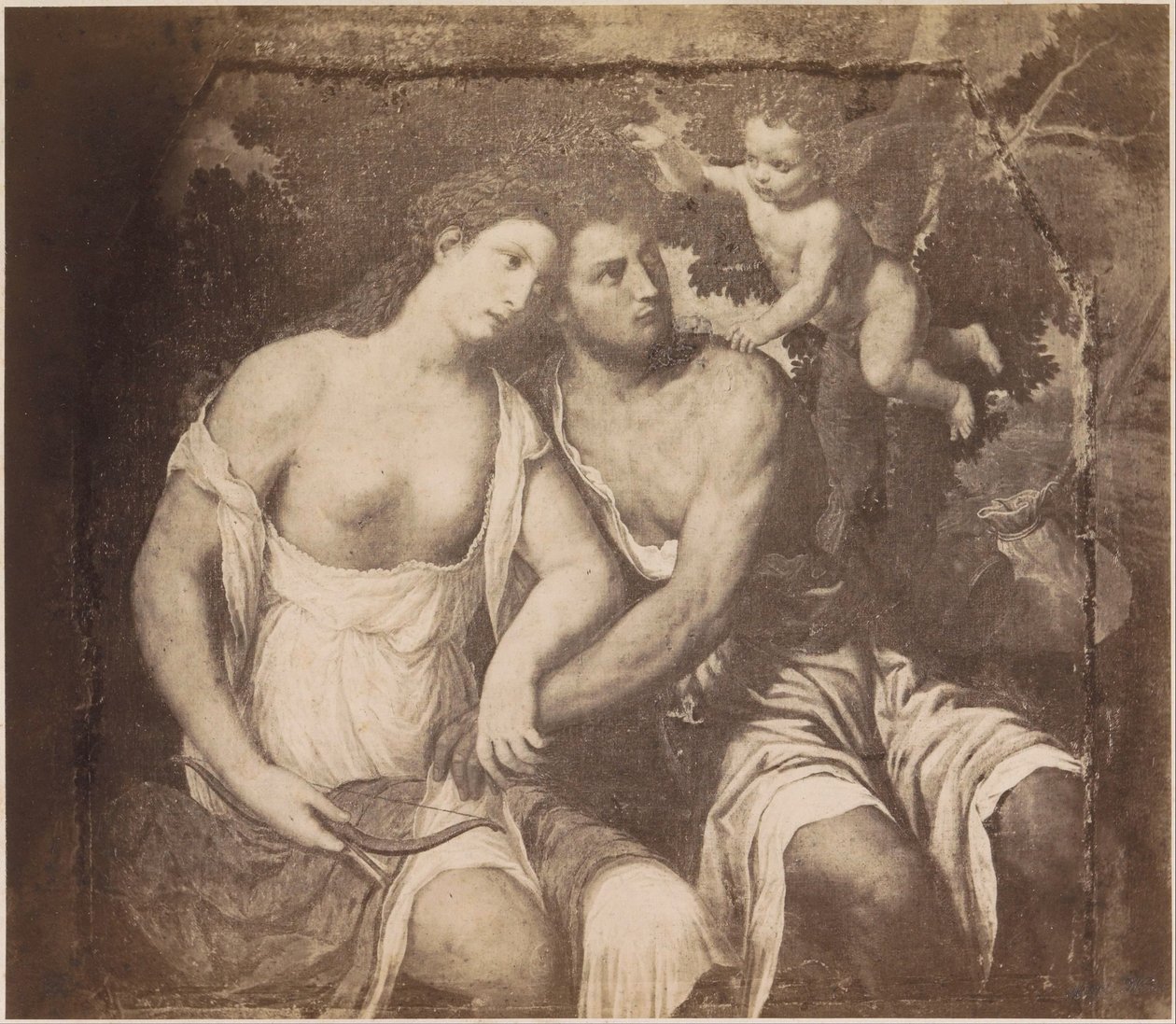 Paris Bordone Paris Bordone'dan sonra Venüs ve Adonis resminin fotoğraf reprodüksiyonu. Venüs ve Adonis (nesne üzerindeki başlık) Kaiserl. Königl. Wien'deki Galeri (nesne üzerinde seri başlığı) by Anonymous