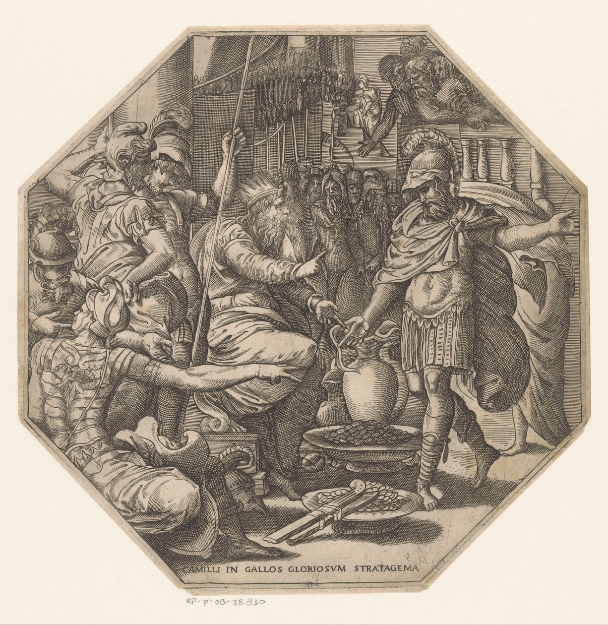 Furius Camillus voor een koning Galyalılarda Camillus