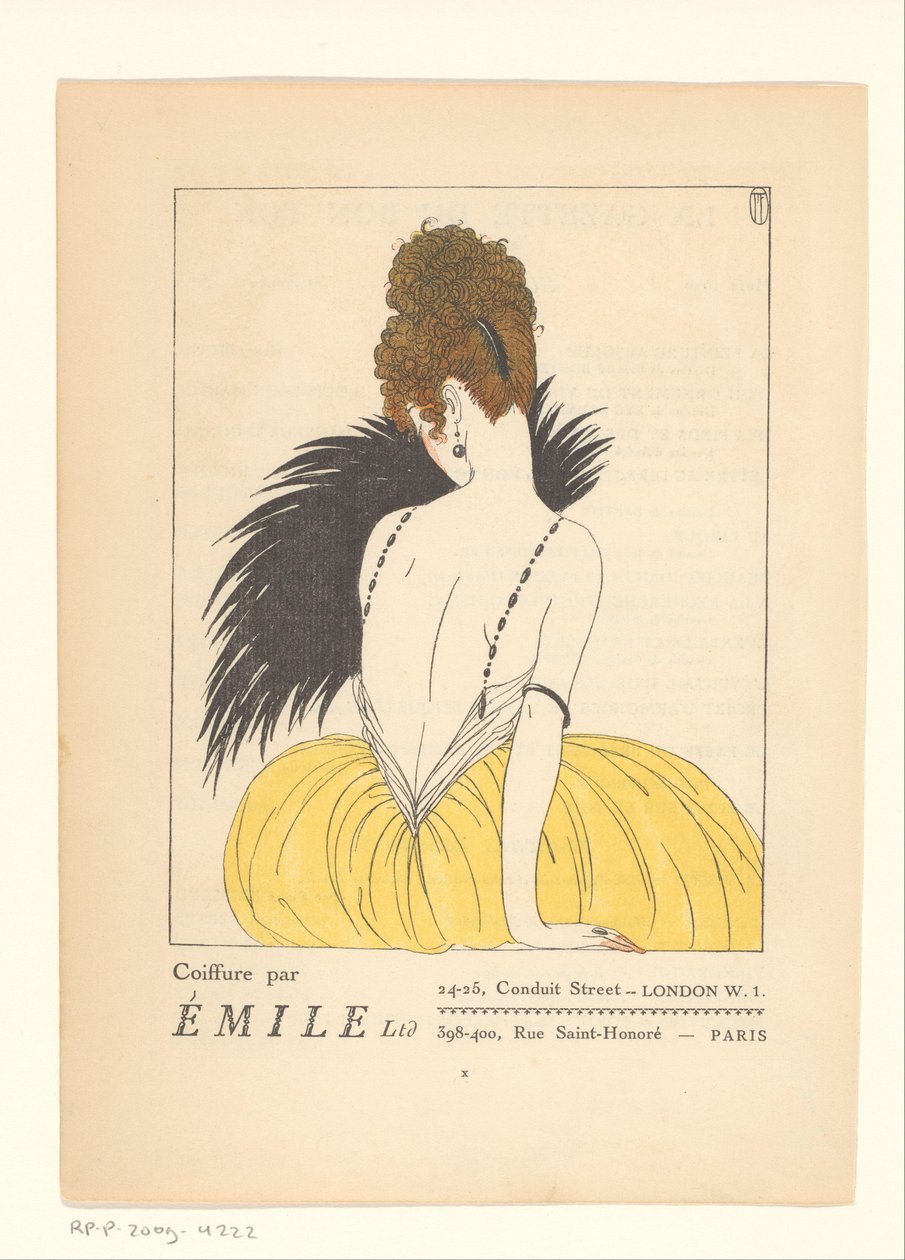 Gazette du Bon Ton, 1920 - No. 2, X: Coiffure by Émile by Anonymous