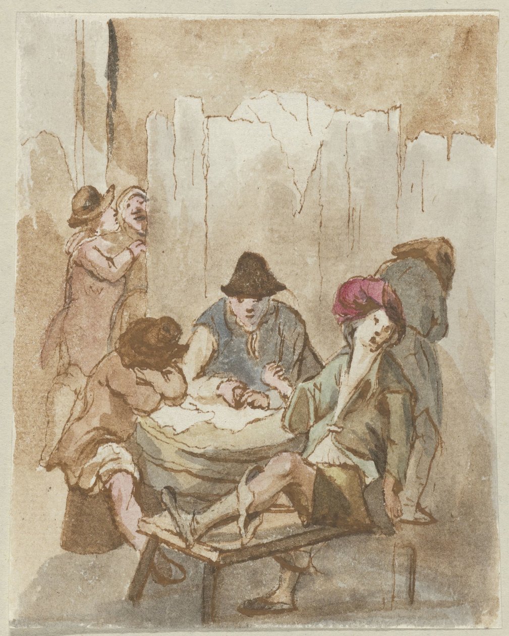 Bir duvarın önünde şirket by Anonymous