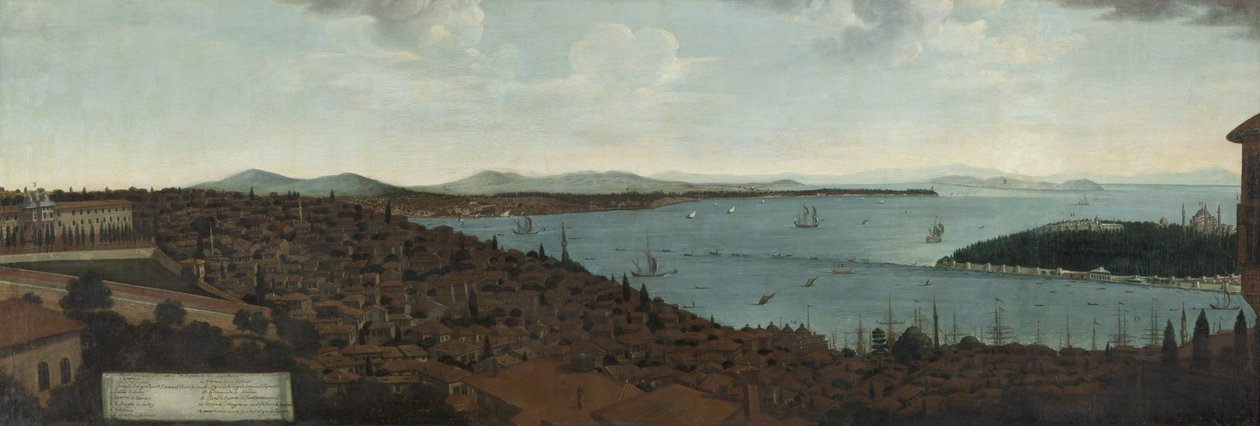 Hollanda büyükelçiliğinden Konstantinopolis ve Serail manzarası by Anonymous