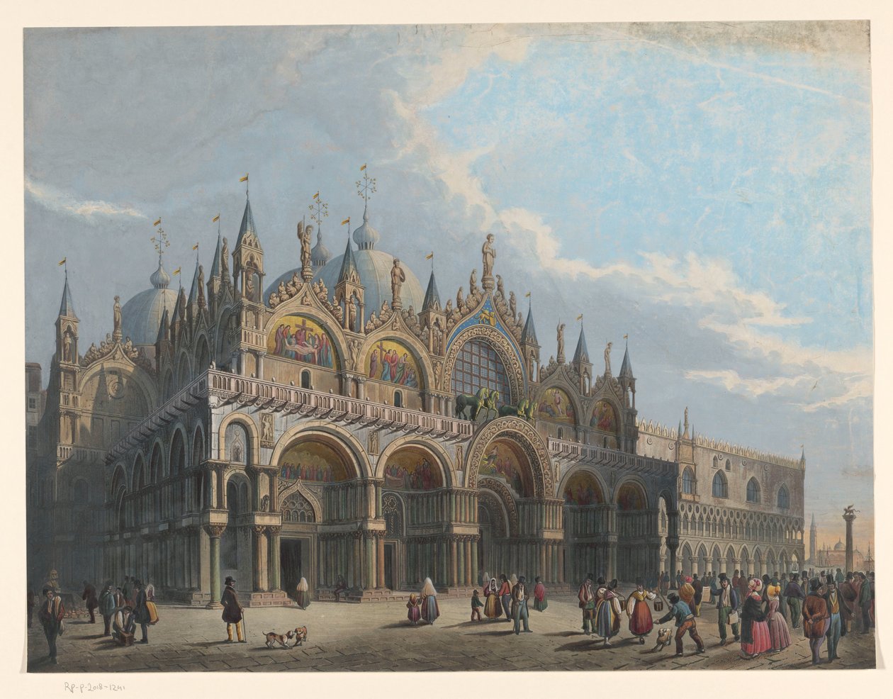 San Marco Bazilikası'nın görünümü by Anonymous