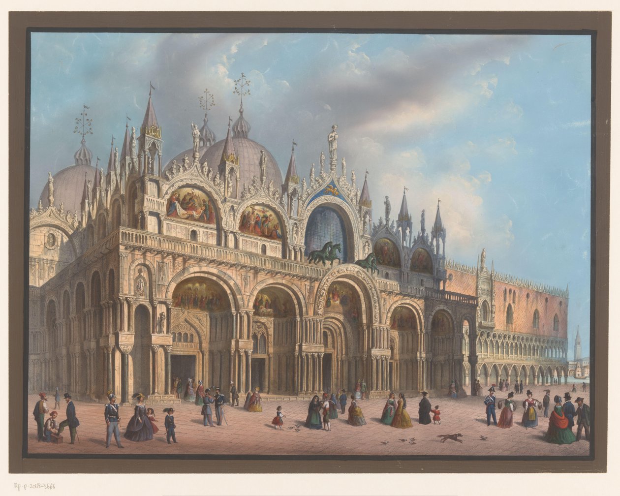 Venedik'teki San Marco Bazilikası'nın görünümü by Anonymous