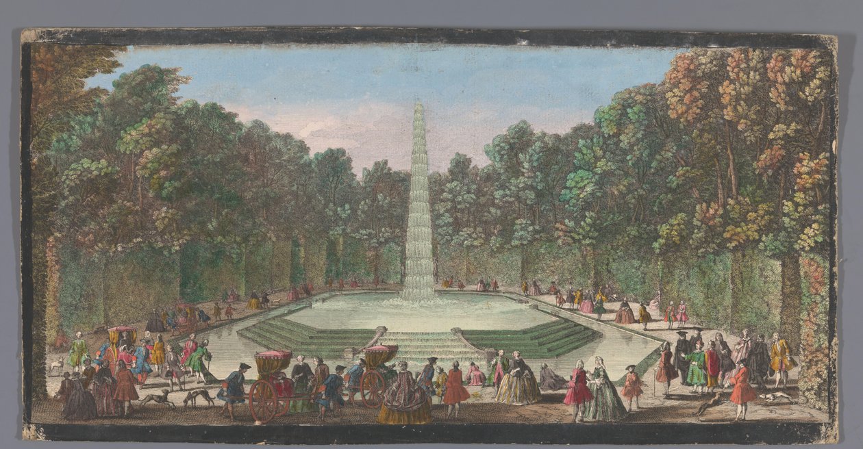 Versailles L'Obelisque Bahçesi'ndeki Fontaine de l'Obélisque'nin görünümü (nesne üzerindeki başlık) by Anonymous