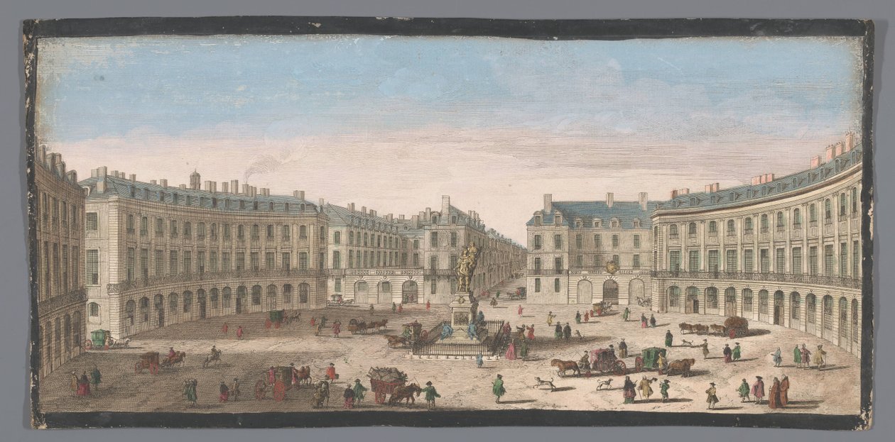 Gezicht op de Place des Victoires te Paris Place des Victoires