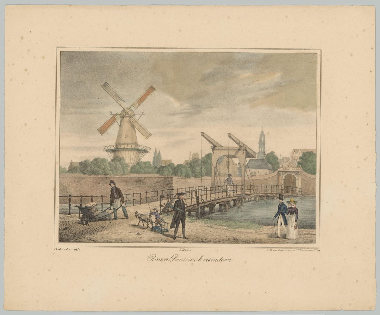 Amsterdam'daki Raampoort'un Görünümü Amsterdam'daki Raampoort (nesne üzerindeki başlık) Amsterdam Şehri'nin Altı Ana Kapısının Görünümleri. 1. Cahier (dizi adı) by Anonymous