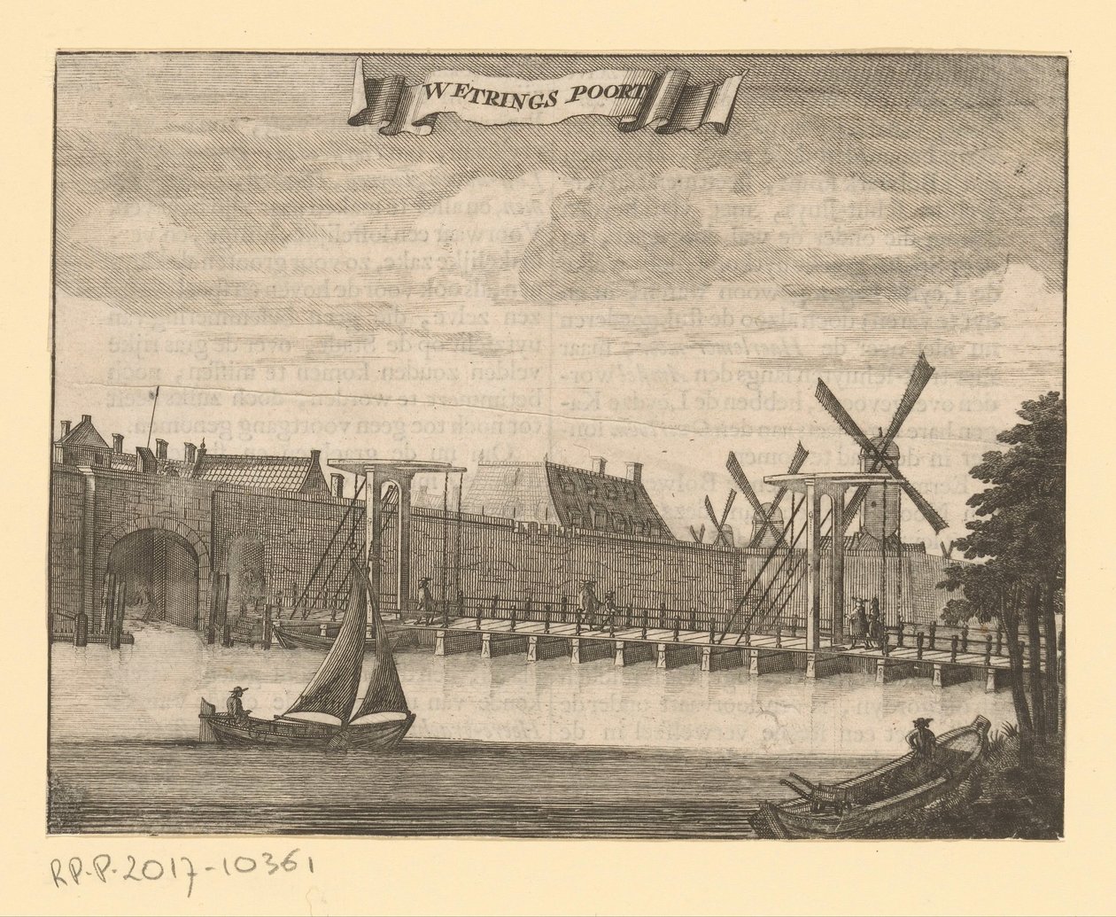 Amsterdam Werings Poort'taki Weteringpoort'un görünümü (nesne üzerindeki başlık) by Anonymous
