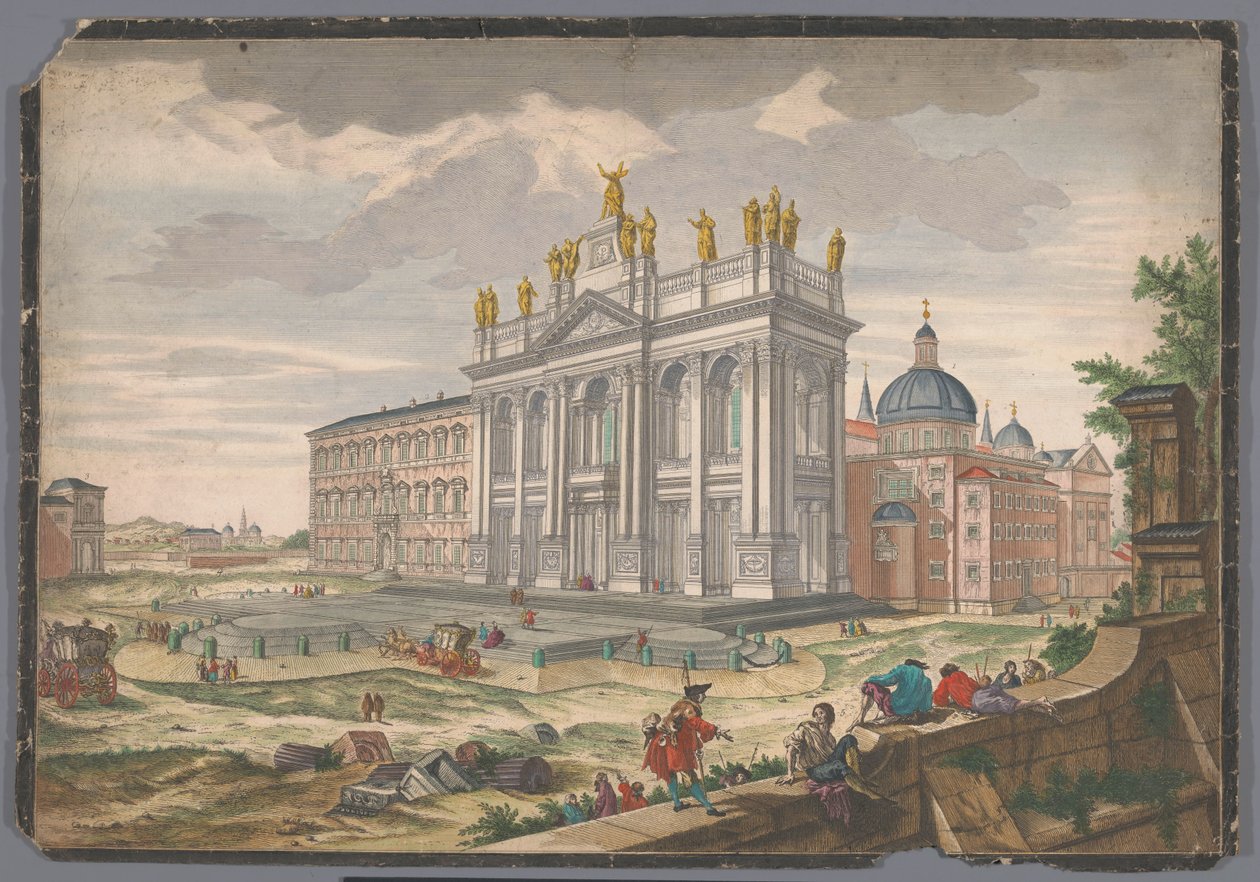 Roma'daki St. John Lateran Kilisesi'nin görünümü Veduta della Basilica di S. Giovanni Laterano (nesnedeki başlık) by Anonymous
