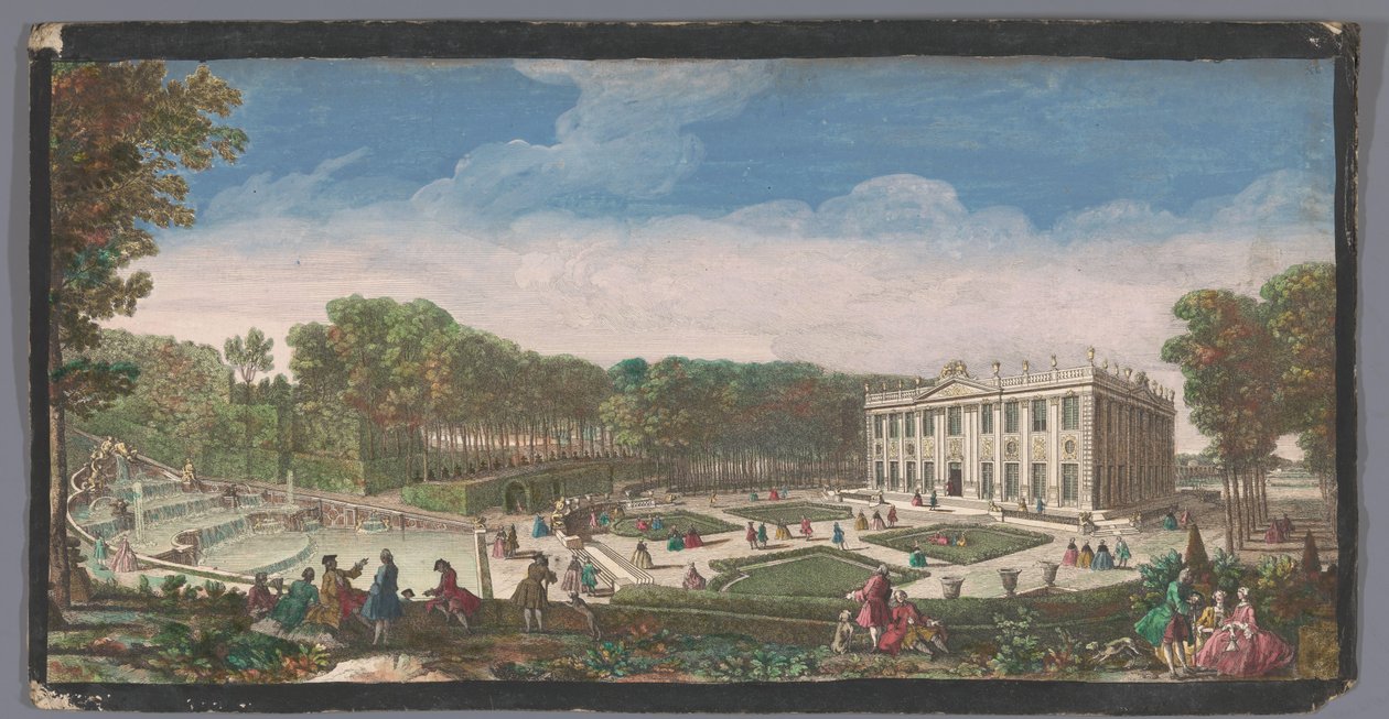 Château de Marly bahçesinin küçük parterinin görünümü Vue du Chateau de Marli du cote du petit parterre (nesne üzerindeki başlık) by Anonymous