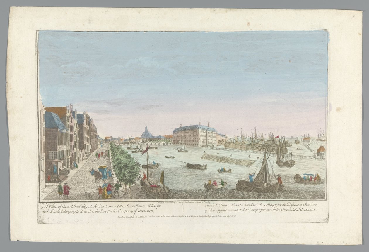 Gezicht op het Admiraliteitsmagazijn te Amsterdam Amsterdam