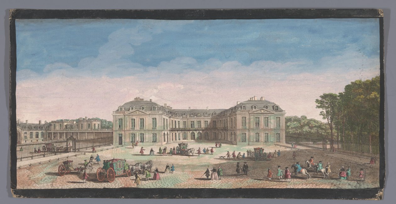 Gezicht op het Château de Choisy Avlunun yanından Choisy Kraliyet Evi