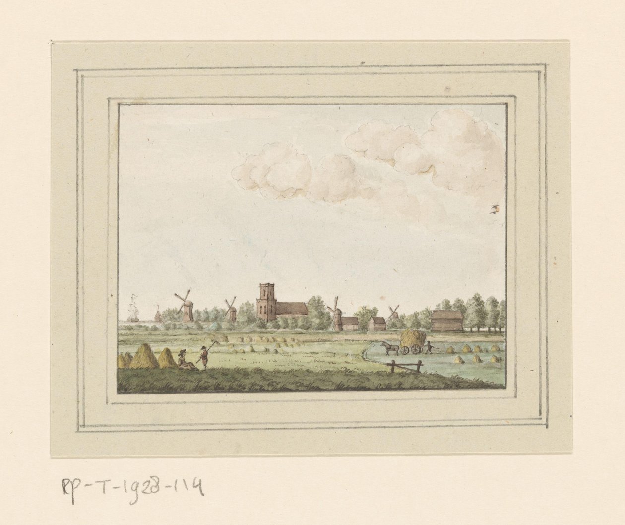 Aartswoud köyünün görünümü by Anonymous