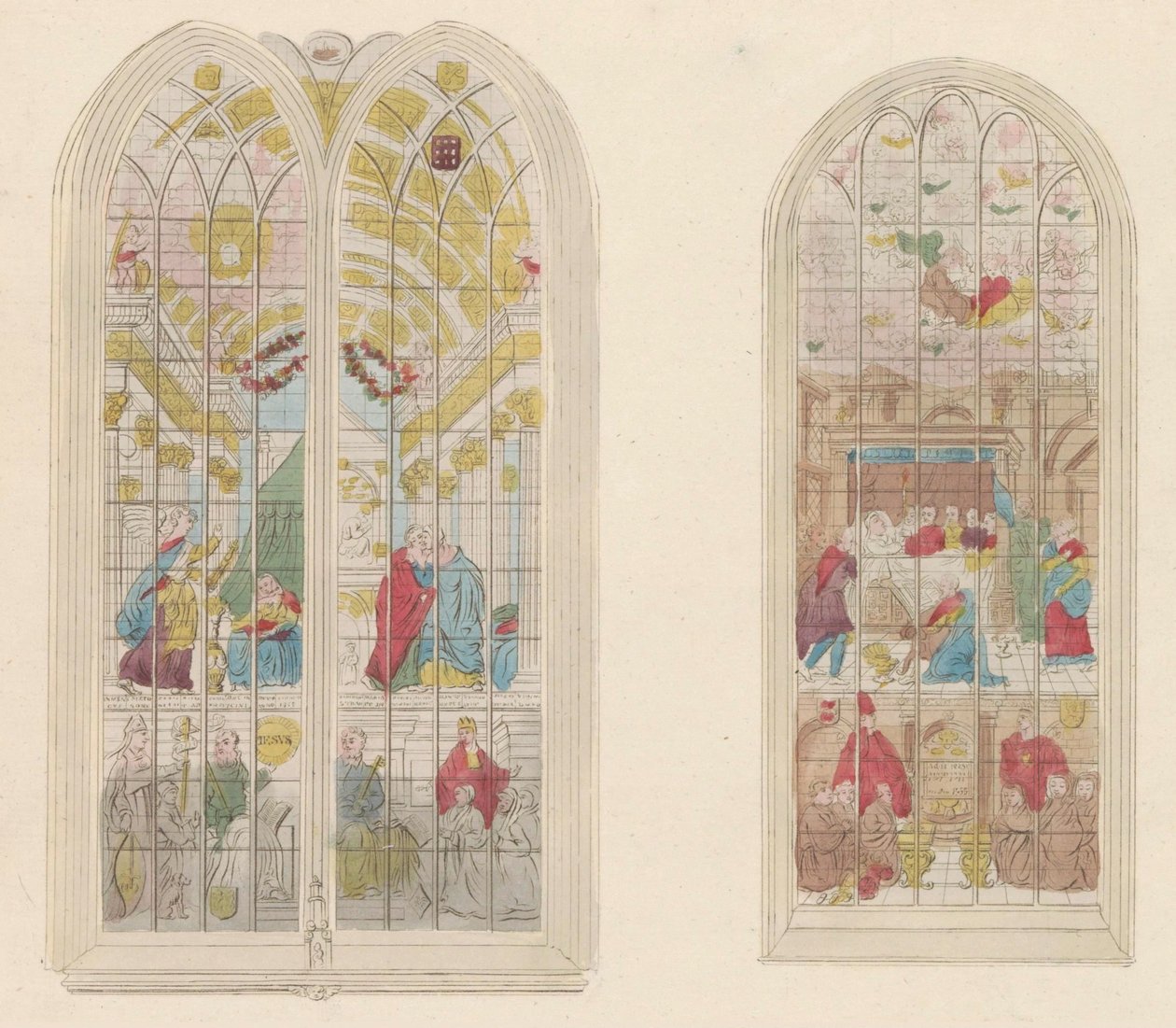 Glasramen de Oude Kerk te Amsterdam