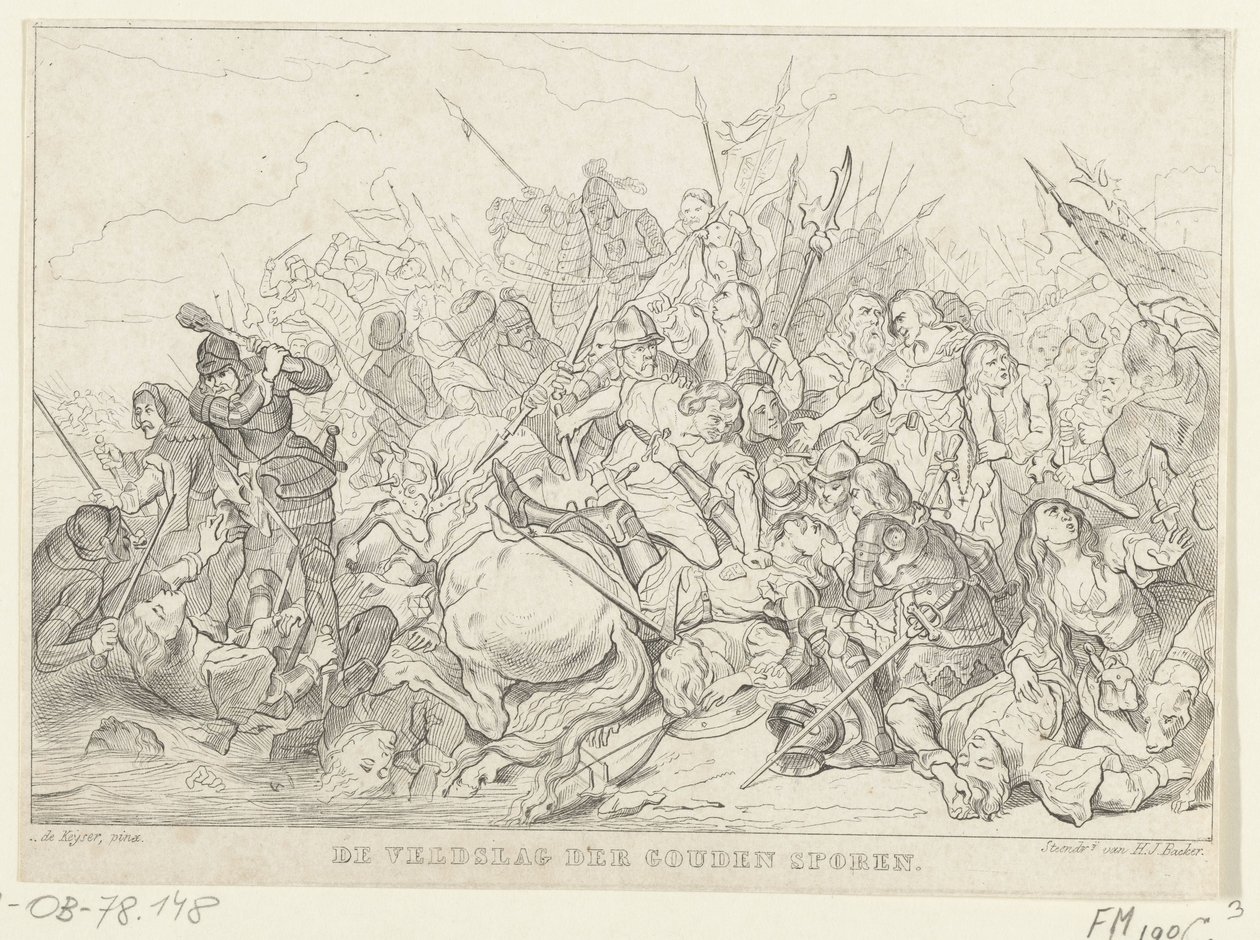 Altın Mahmuzlar Savaşı, 1302 Altın Mahmuzlar Savaşı (nesnedeki başlık) by Anonymous