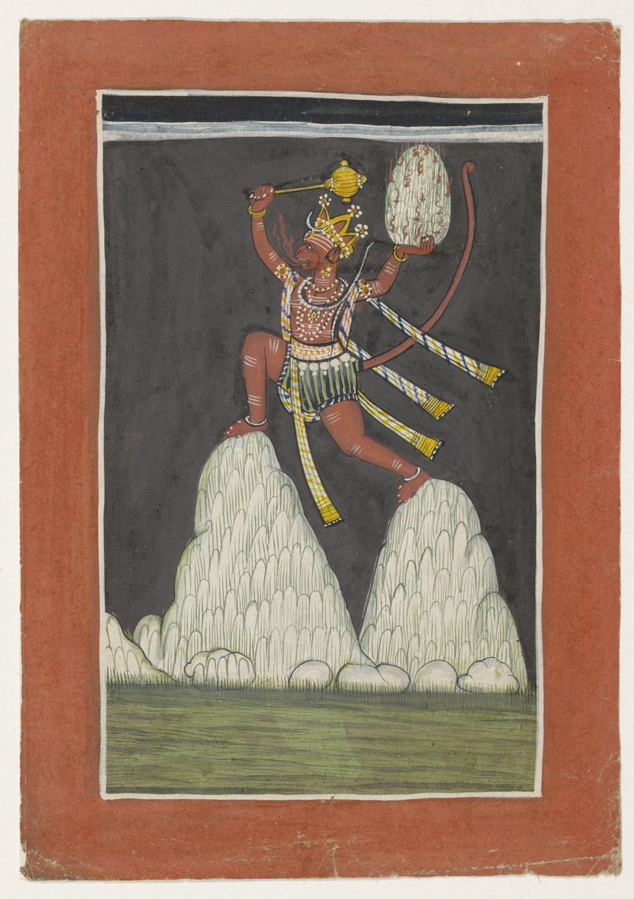 Hanuman dağların zirvesine atladı by Anonymous