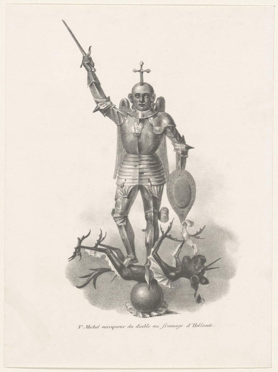 Saint Michael şeytanı Hollanda peyniriyle fetheder, 1830 St. Michel vainqueur du diable au fromage d