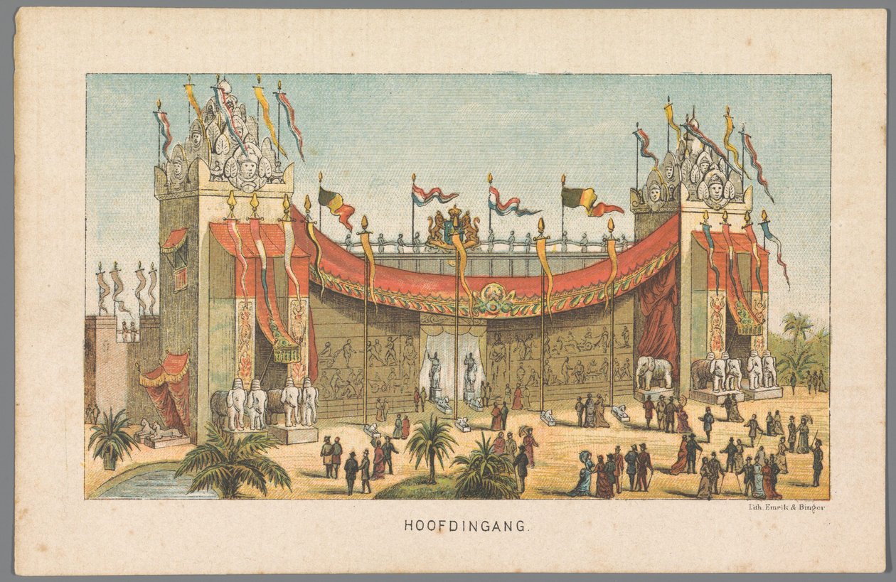 Amsterdam'daki Dünya Sergisinin ana girişi, 1883 Ana giriş (nesne üzerinde başlık) 1883'te Amsterdam'ın anısı (nesne üzerinde seri başlığı) by Anonymous