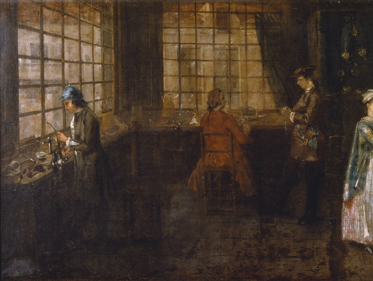 Bir Saatçi Dükkanının İçi (detay) by Anonymous