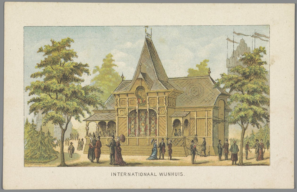 Uluslararası Şaraphane, Amsterdam'daki Dünya Sergisinde, 1883 Uluslararası Şaraphane (nesne üzerine başlık) 1883'te Amsterdam'ın Hafızası (nesne üzerine seri başlığı) by Anonymous
