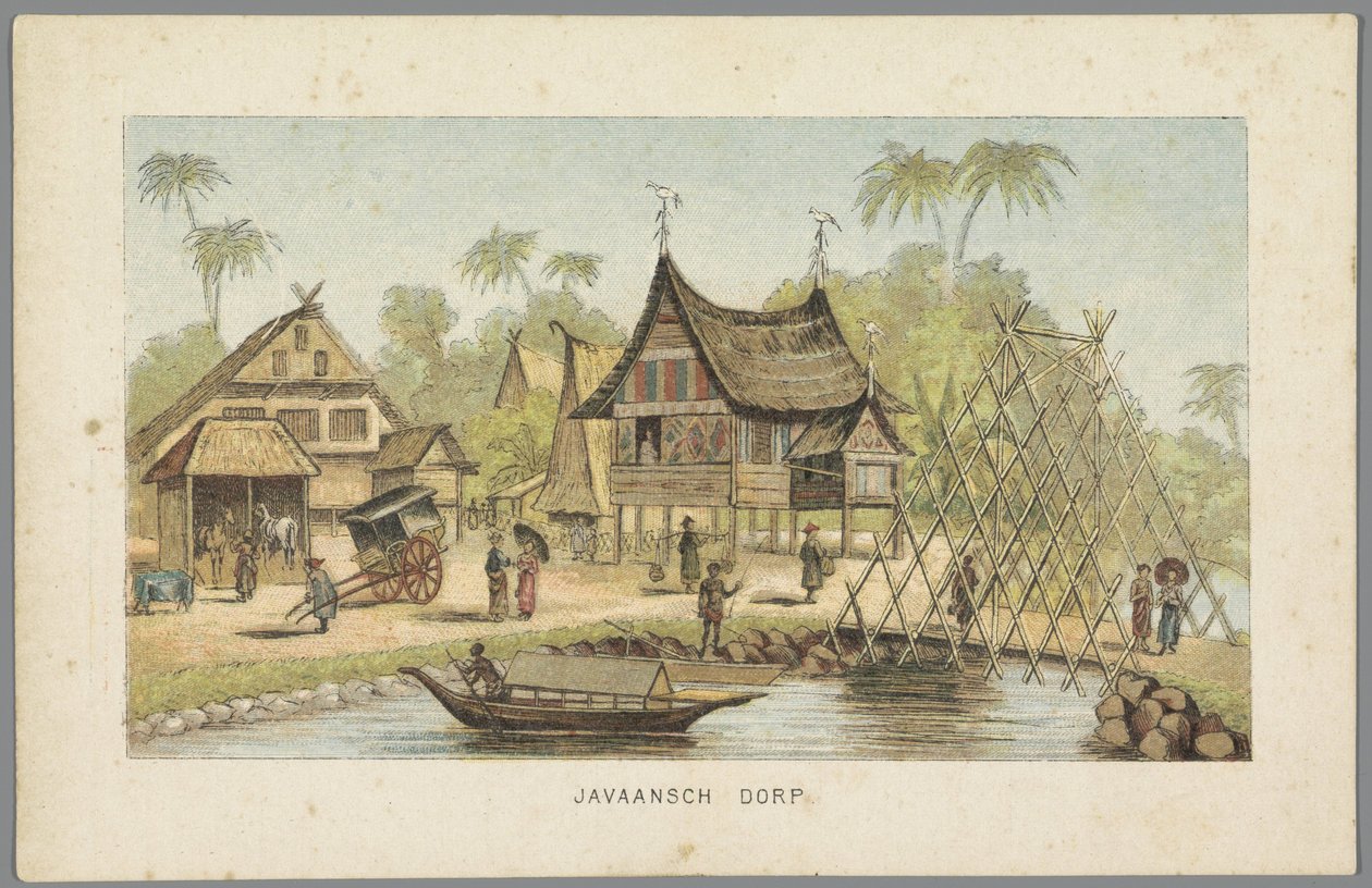 Amsterdam'daki Dünya Sergisindeki Cava köyü, 1883 Cava Köyü (nesne üzerine başlık) 1883'te Amsterdam'ın Hafızası (nesne üzerine seri başlığı) by Anonymous