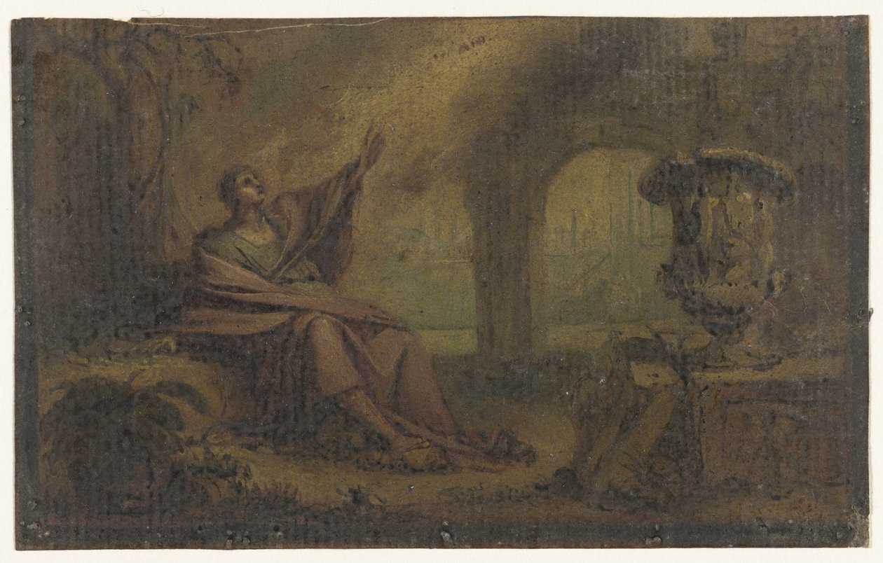 John, Patmos'ta (?) by Anonymous