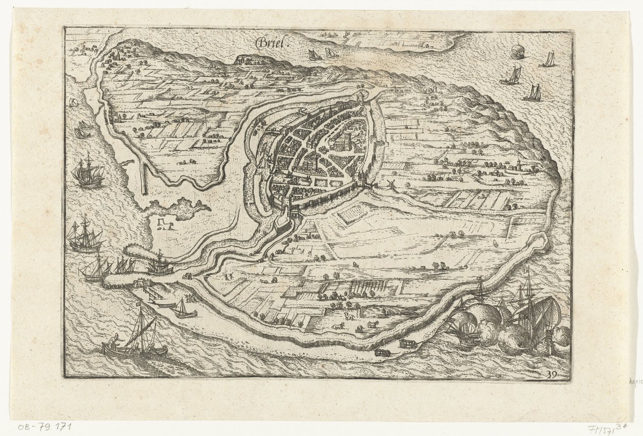 Den Briel Haritası, 1572 by Anonymous