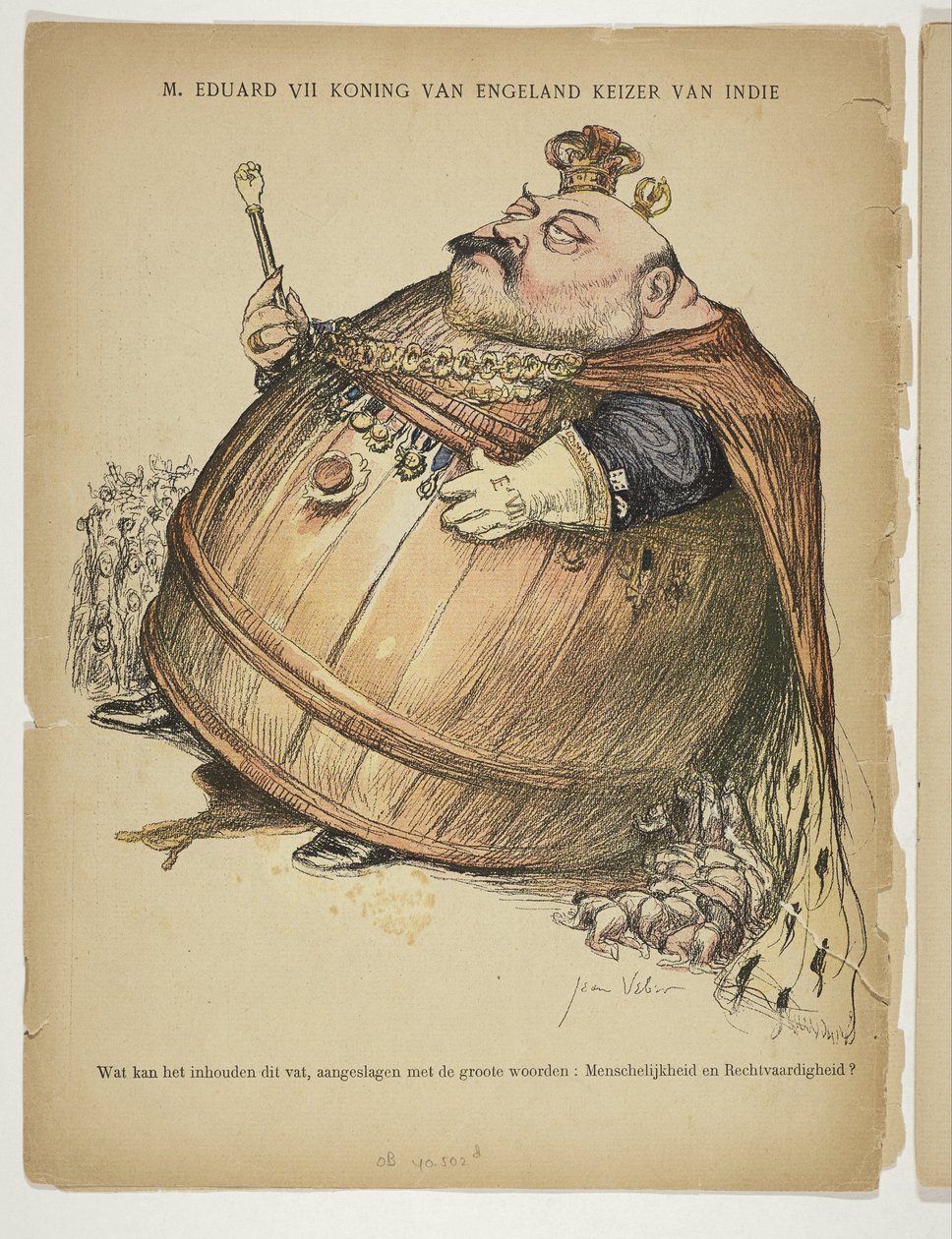 Edward VII'nin (Birleşik Krallık Kralı) M. Edward VII İngiltere Kralı Hint Adaları İmparatoru'nun karikatürü (nesnedeki başlık) by Anonymous