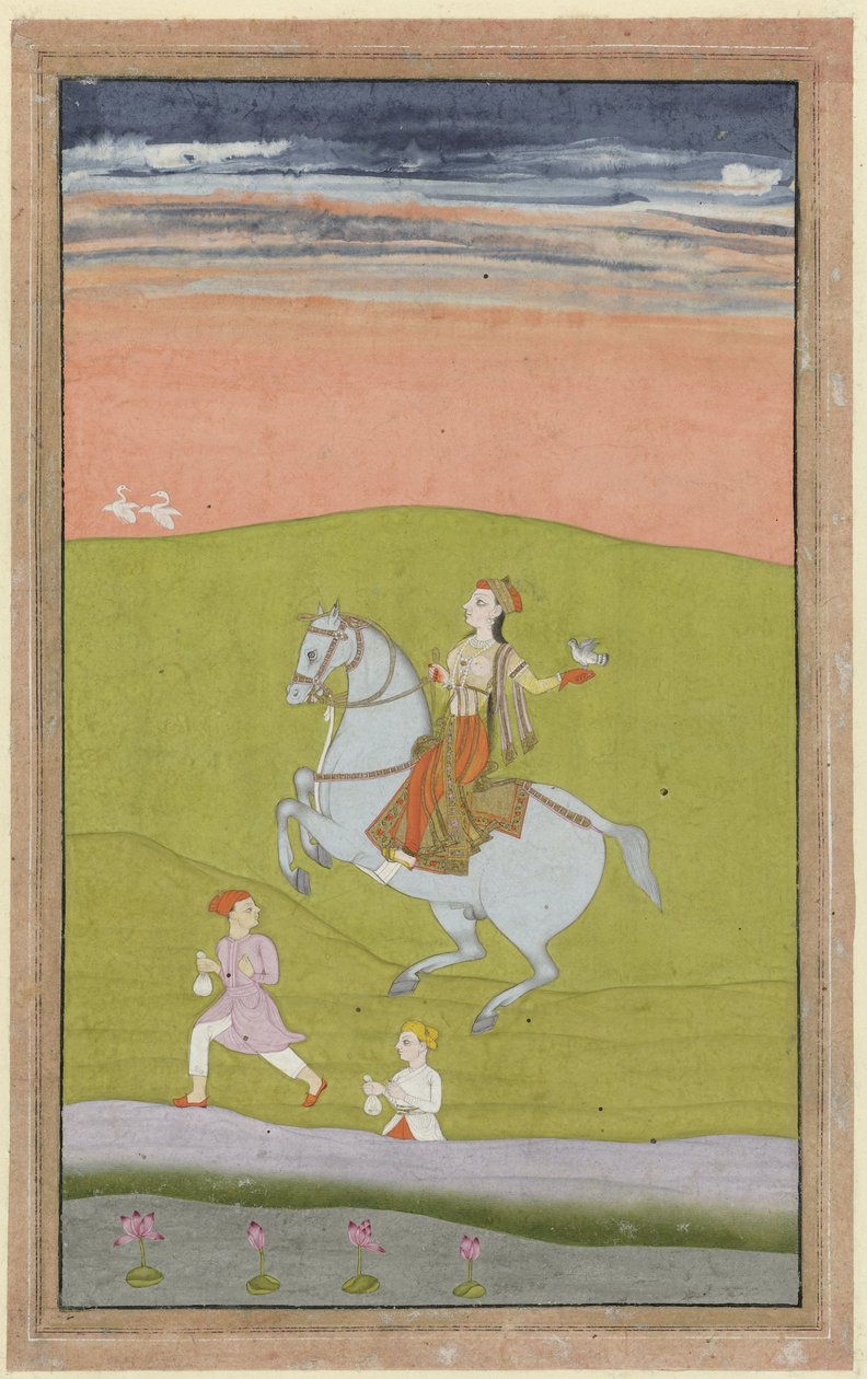 At sırtında Kraliçe Chand Bibi by Anonymous