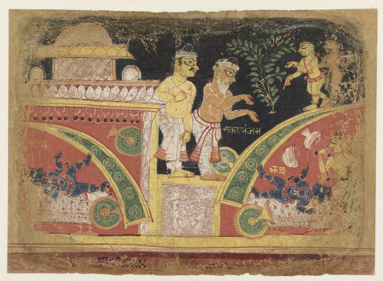 Krishna'nın Arabayı Devirmesi by Anonymous