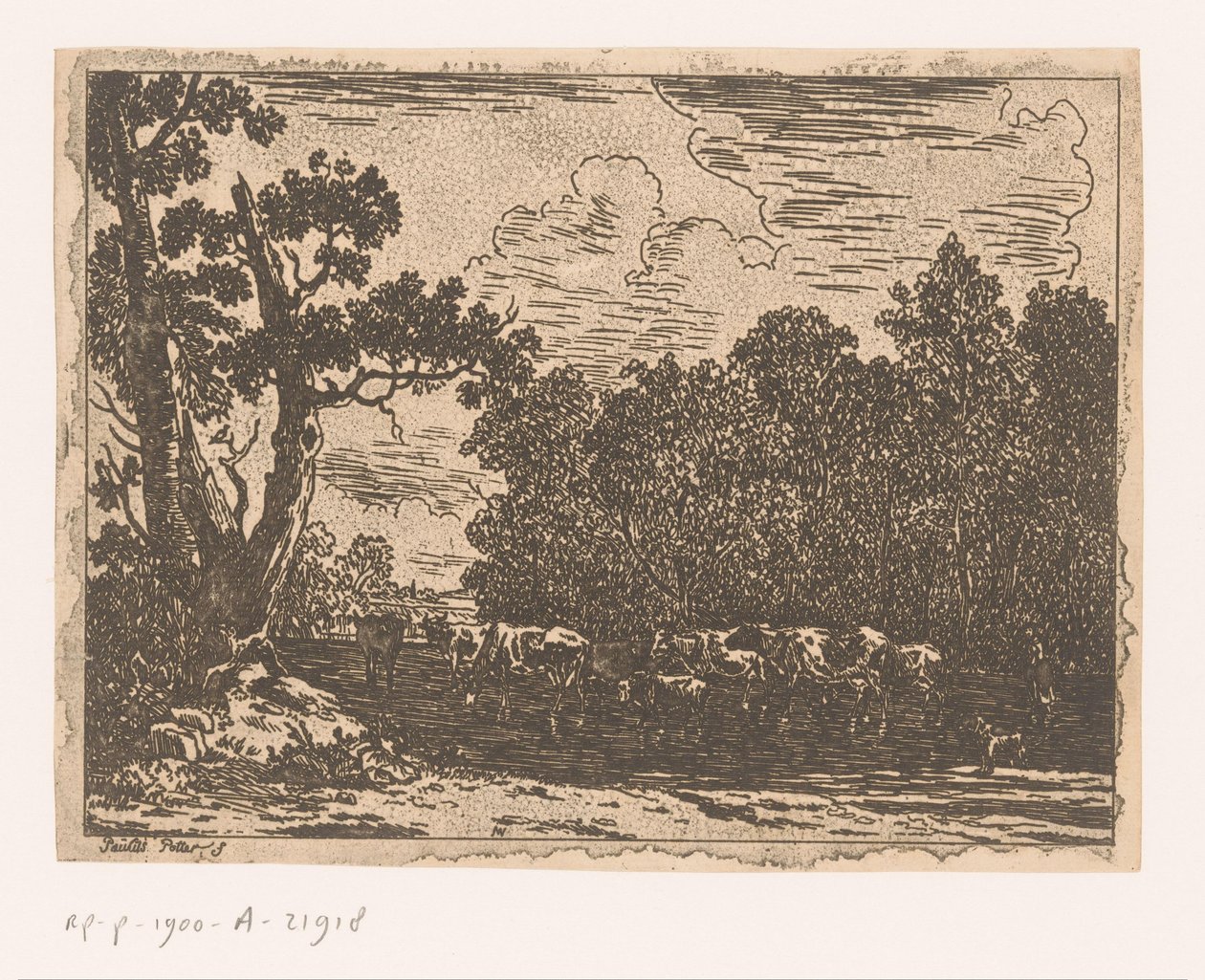 Sığır ile manzara by Anonymous