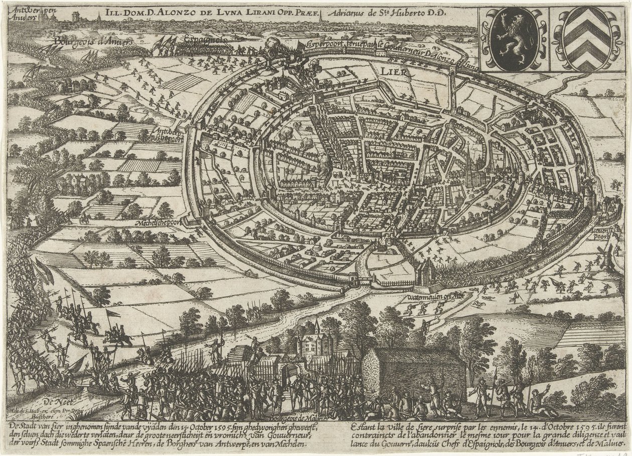 Hollanda ordusu tarafından yakalanan ve terk edilen Lier, 1595 by Anonymous