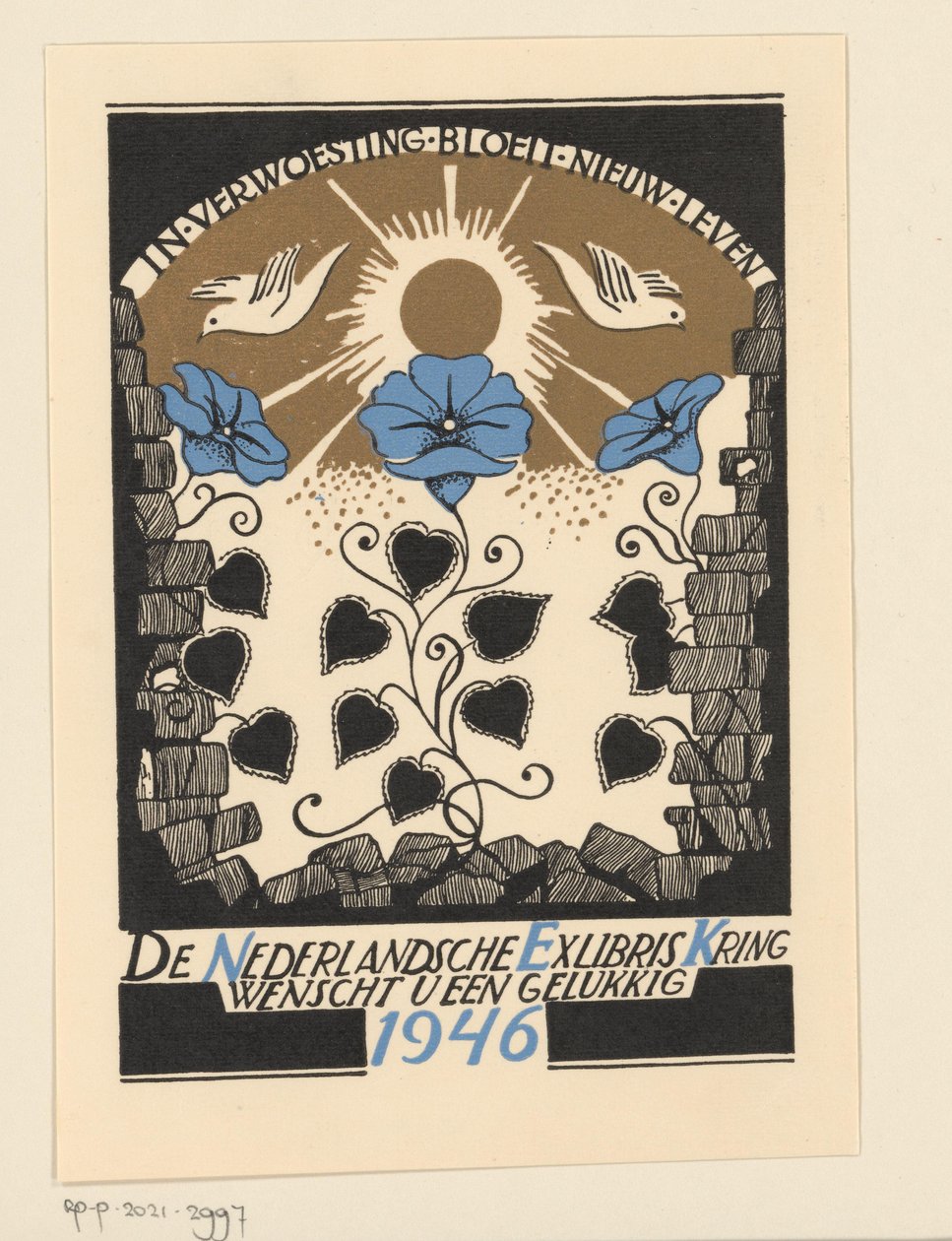 Hollanda Ekslibris Çevresinden 1946 Yılbaşı Dileği by Anonymous