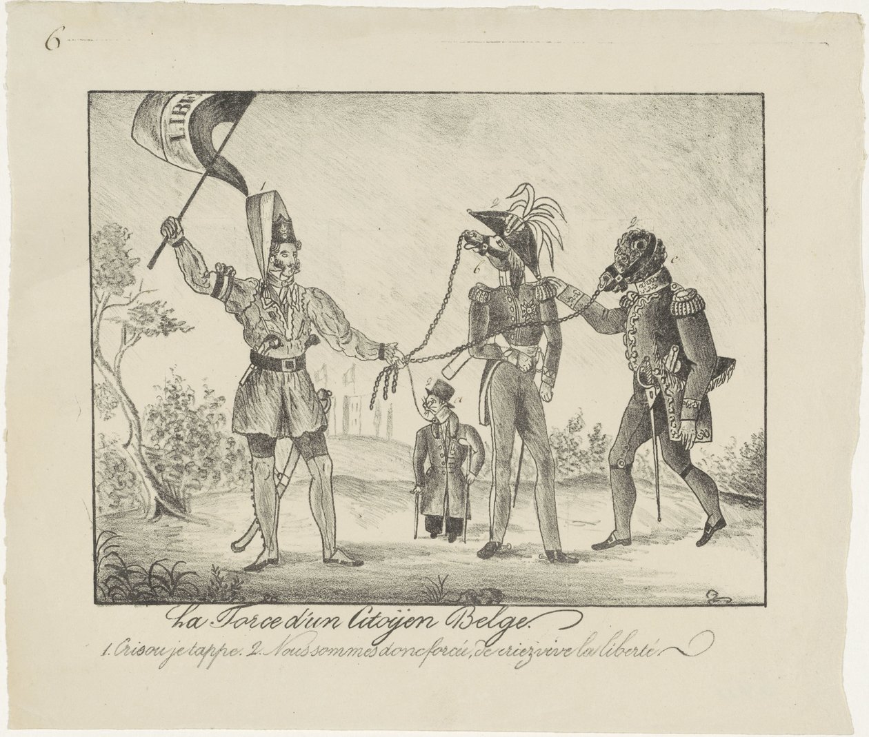 Asi Belçikalı Hollandalıları zincire vuruyor, 1830 La force d
