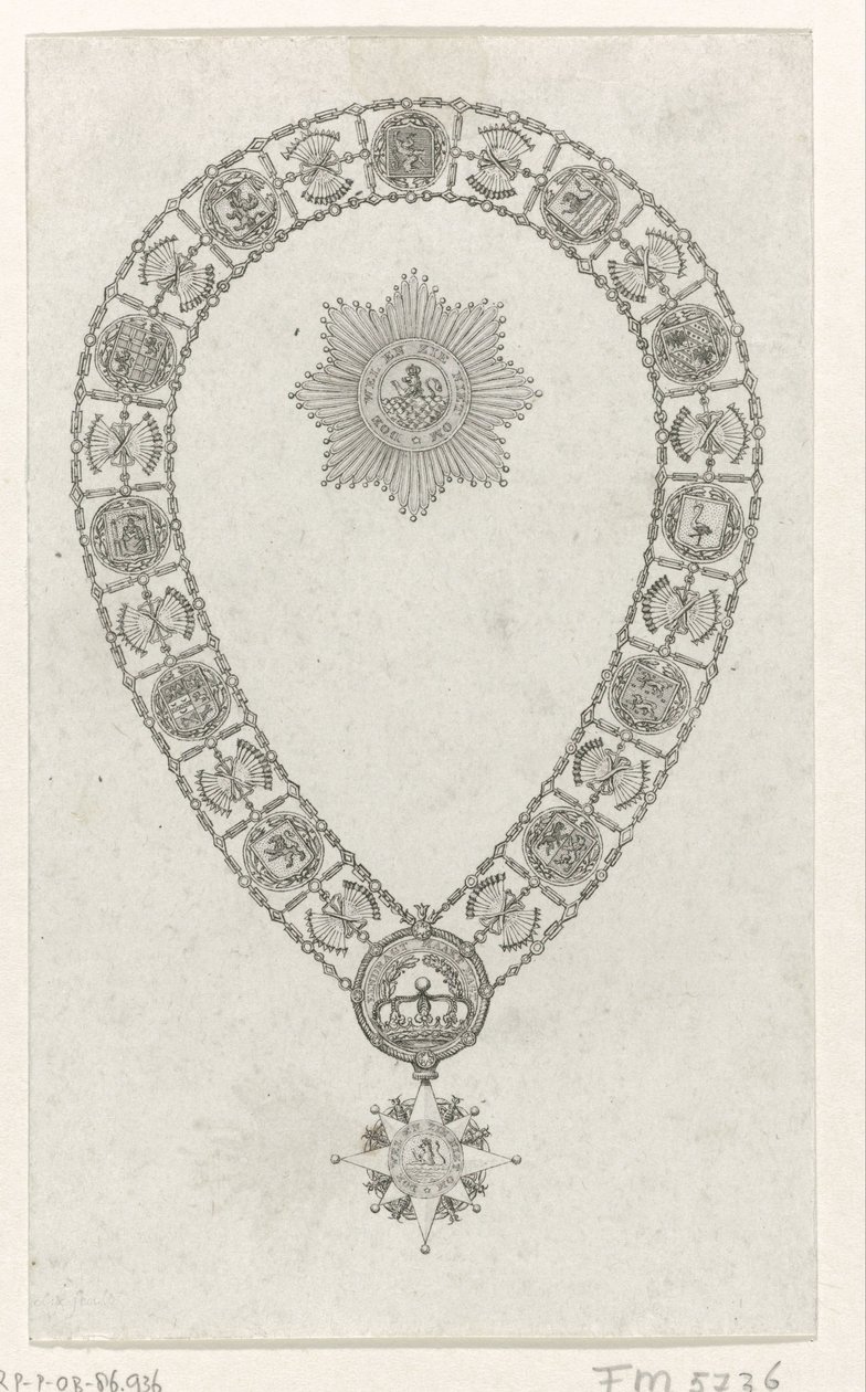 Hollanda Kraliyet Nişanı Büyük Haç ile Emirler Zinciri, 1807 by Anonymous
