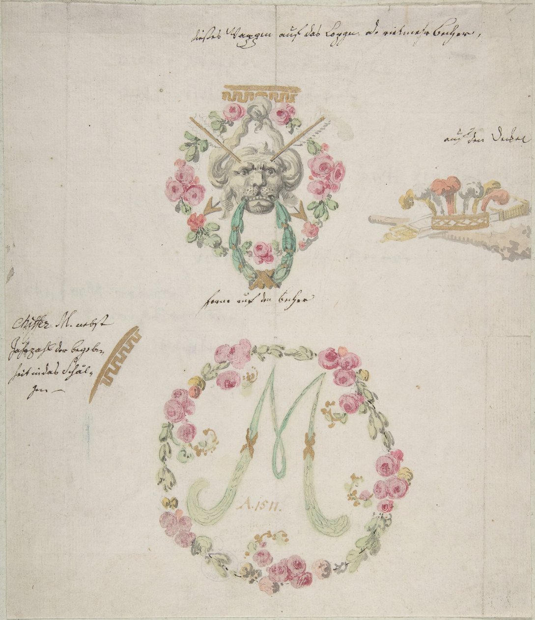 Porselen için süs tasarımları, 18. yüzyıl. by Anonymous,.