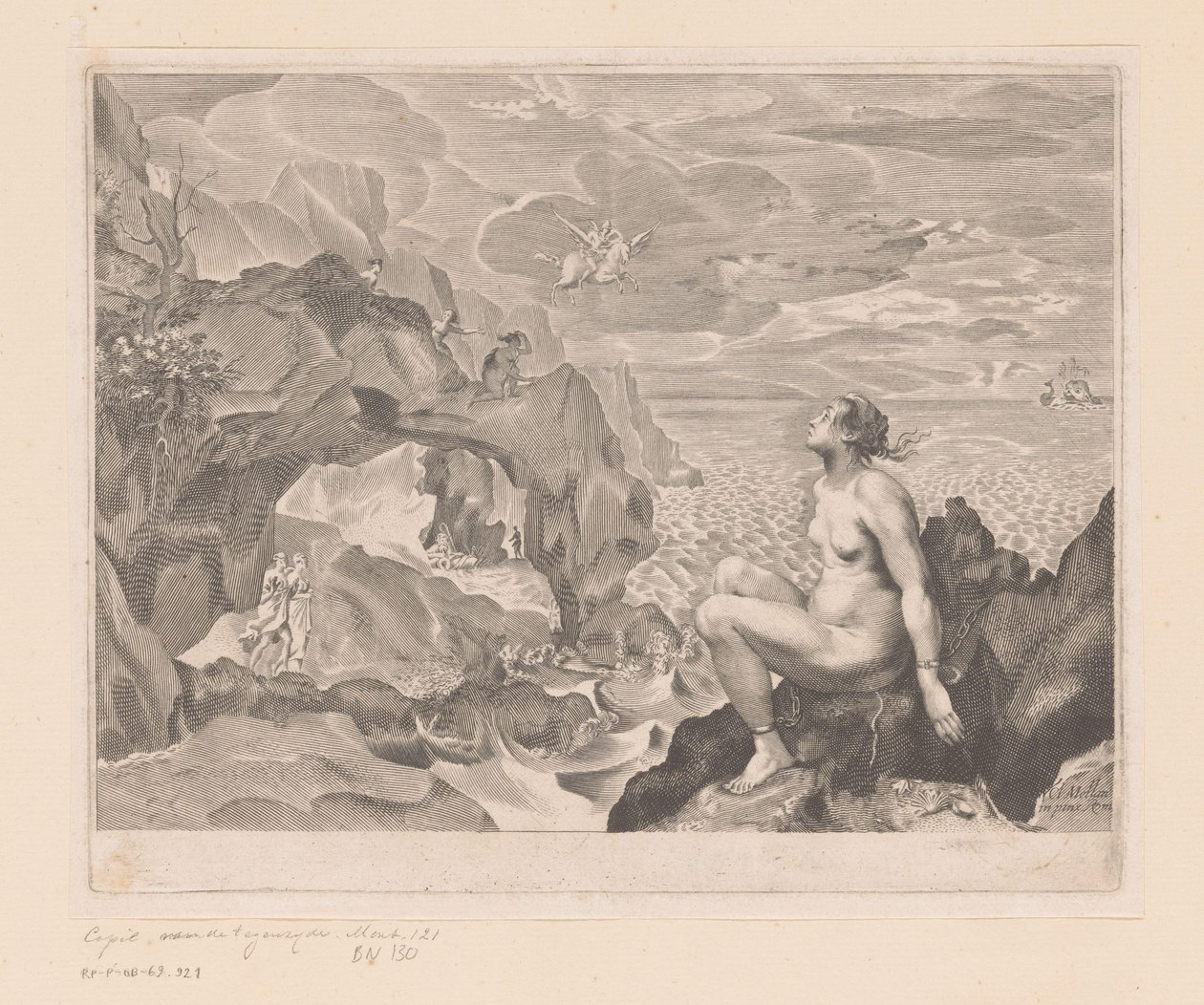Perseus, Andromeda'yı serbest bırakmaya geliyor by Anonymous