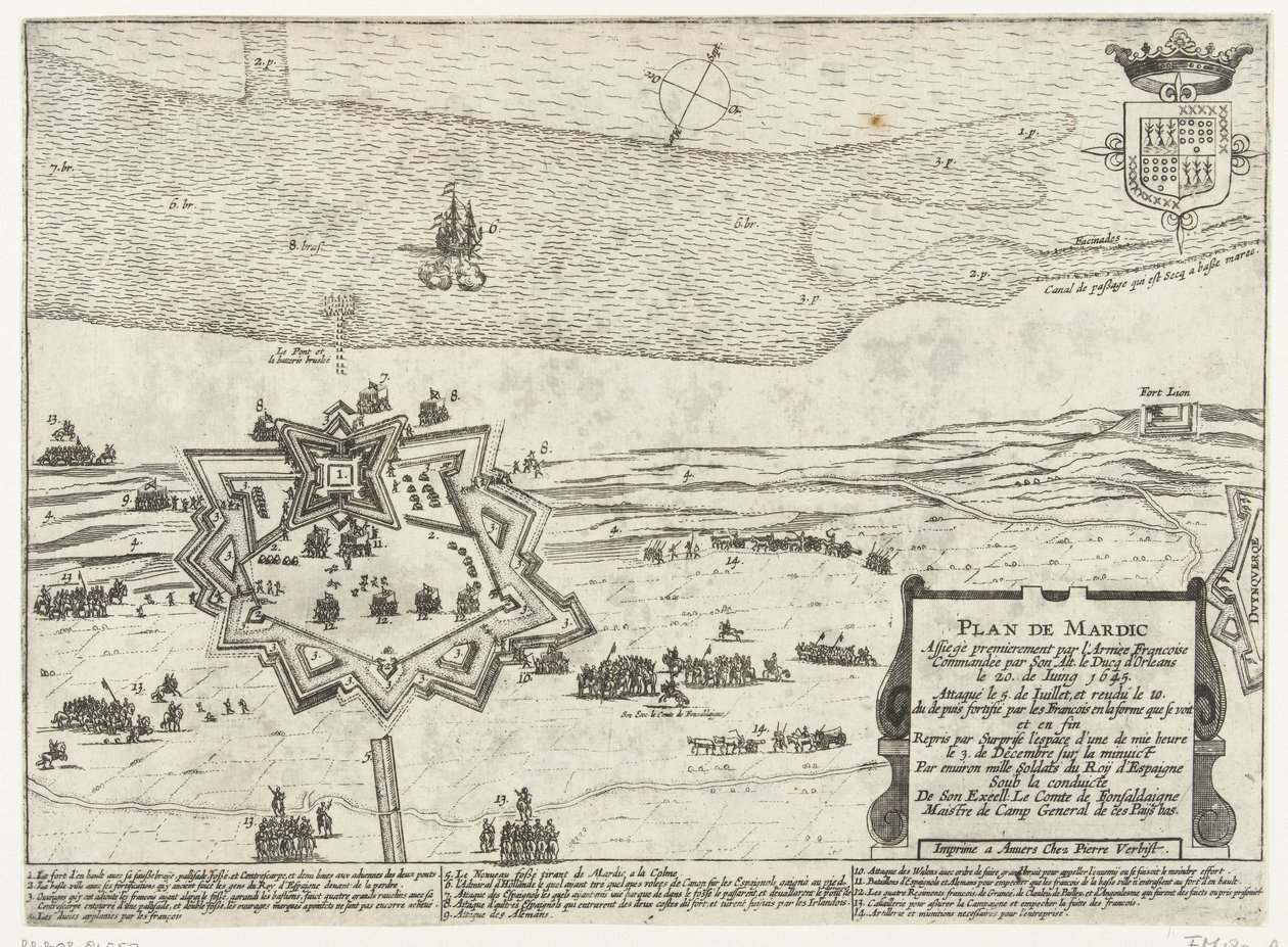 Fort Mardijk Haritası, 1645 Mardic